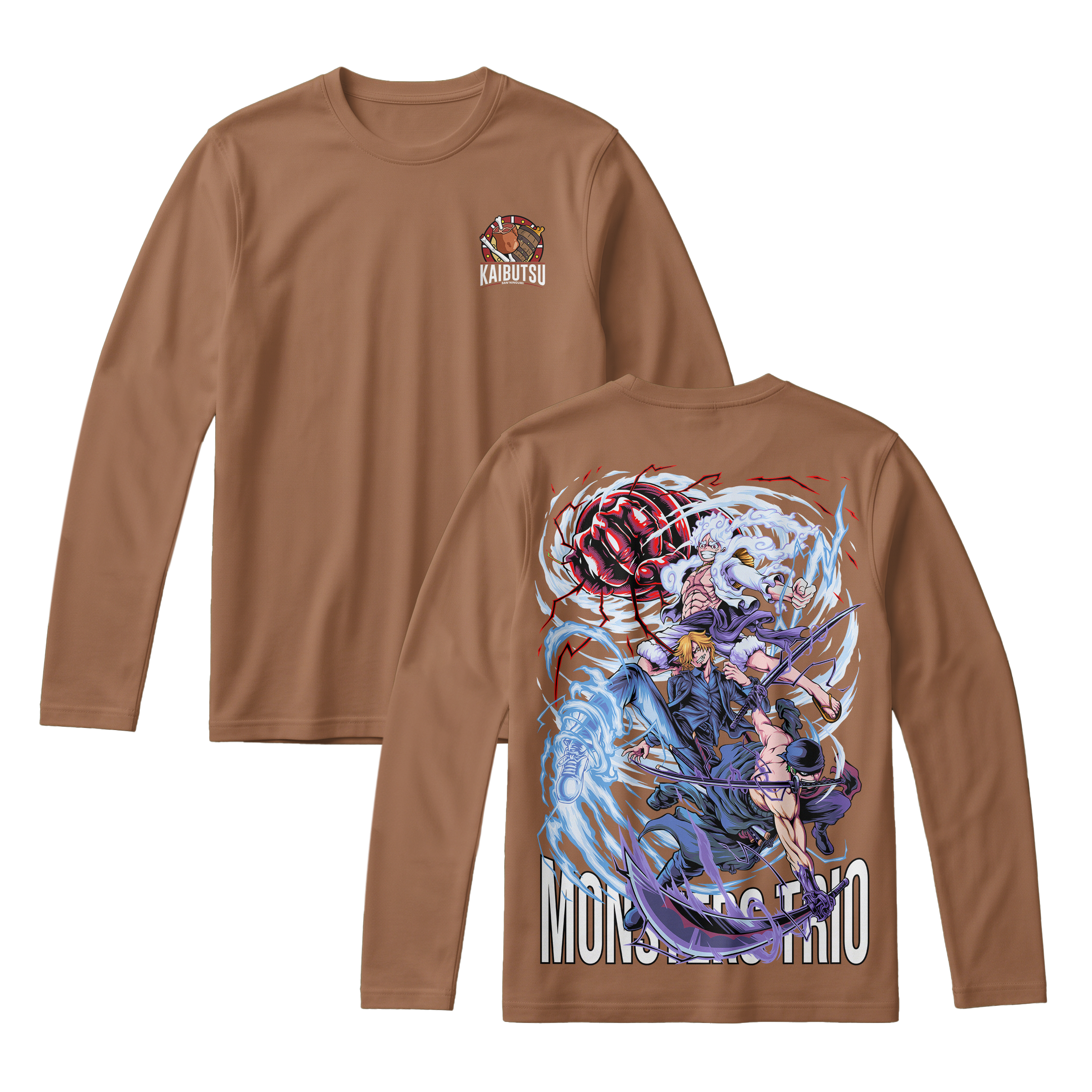 Anime One Piece Monster Trio Long Sleeve Tee - RZM009