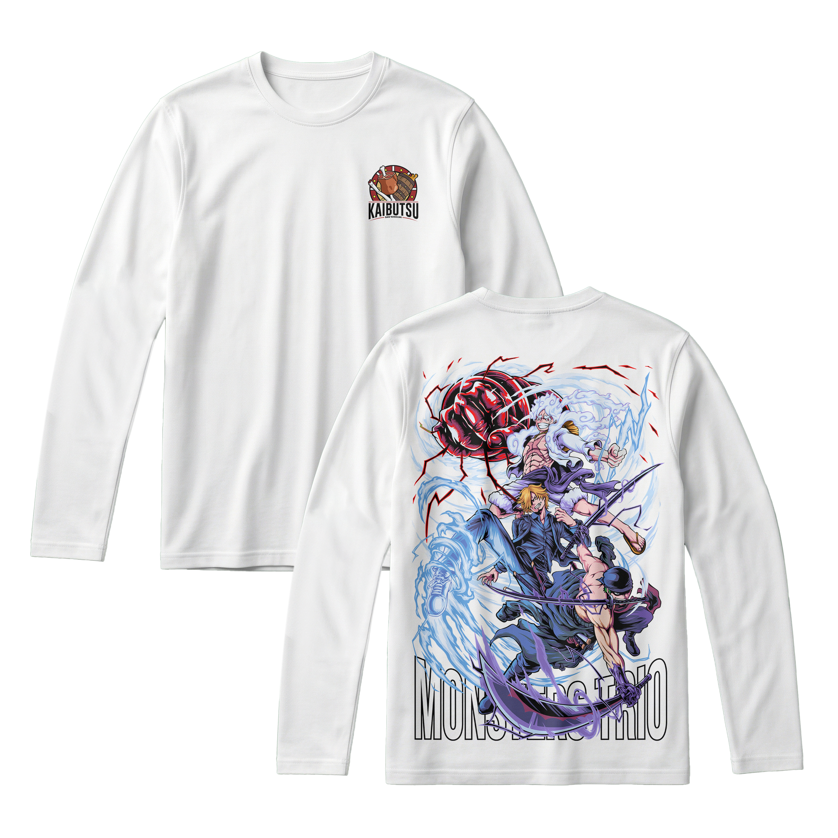 Anime One Piece Monster Trio Long Sleeve Tee - RZM009