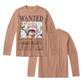 Anime One Piece Wanted Monkey D. Luffy Gear 5 Long Sleeve Tee - RZM012