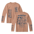 Anime One Piece Emperor Straw Hat Crew Long Sleeve Tee - RZM014
