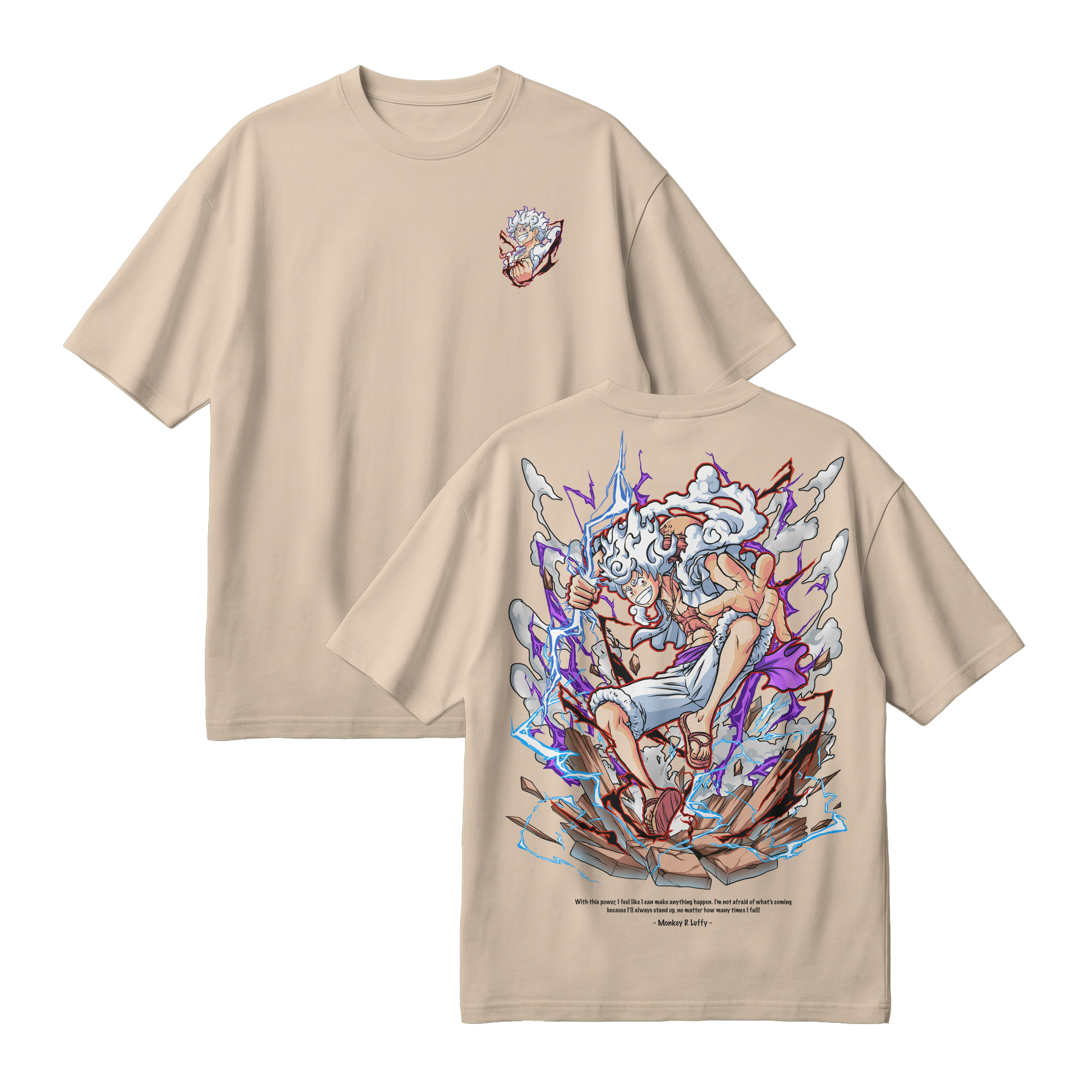 Anime One Piece Monkey D. Luffy Oversized T-Shirt - RZM001