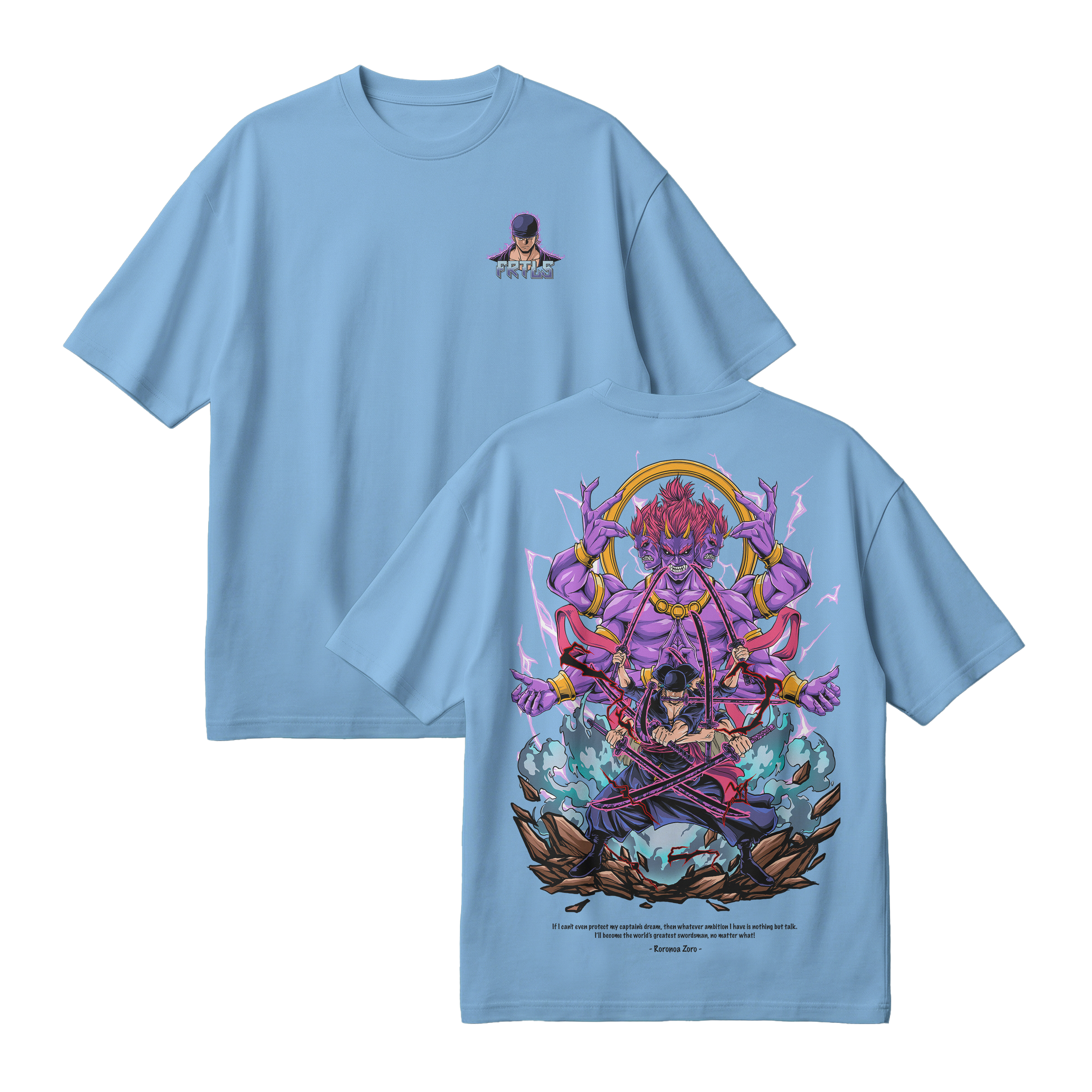 Anime One Piece Roronoa Zoro Oversized T-Shirt - RZM002