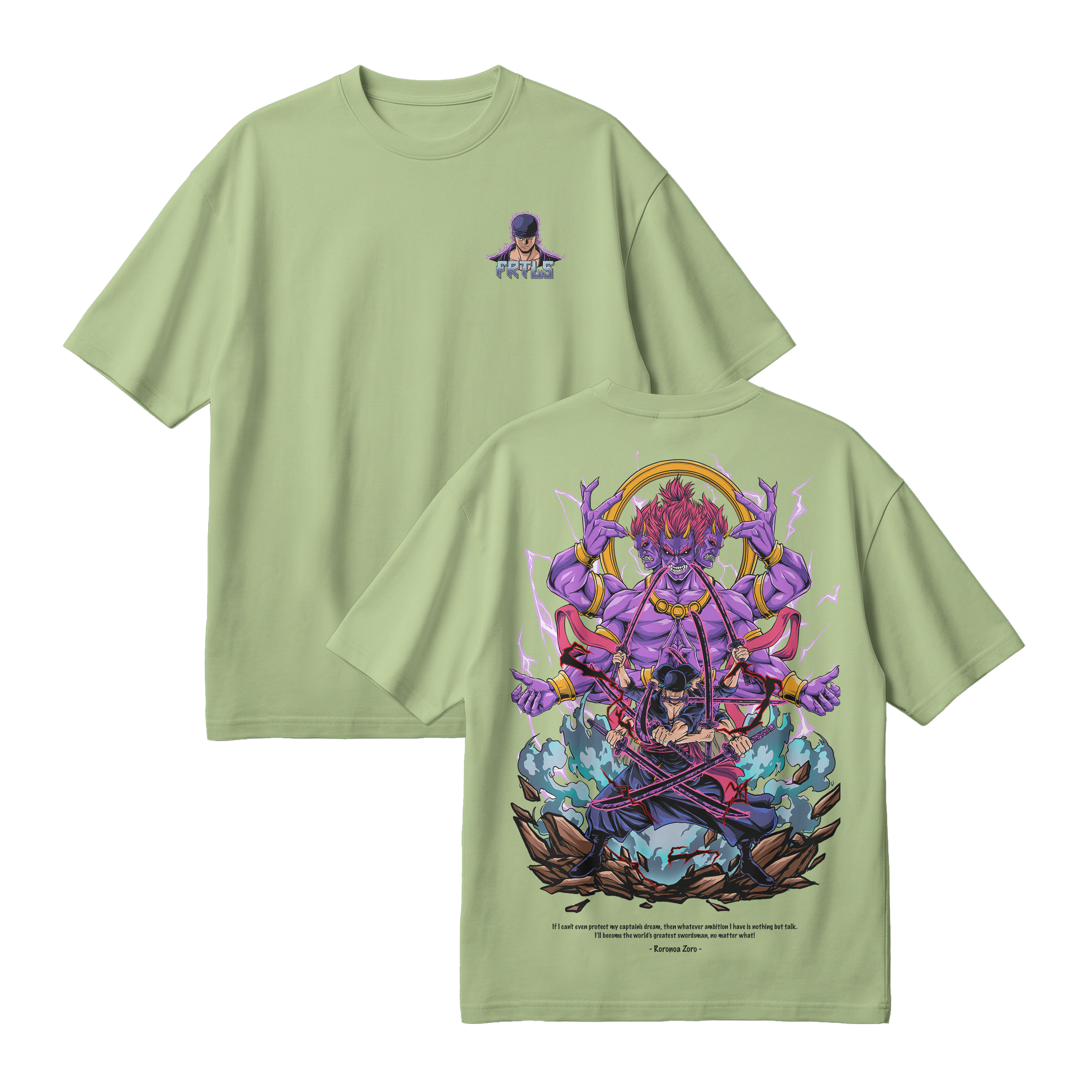 Anime One Piece Roronoa Zoro Oversized T-Shirt - RZM002