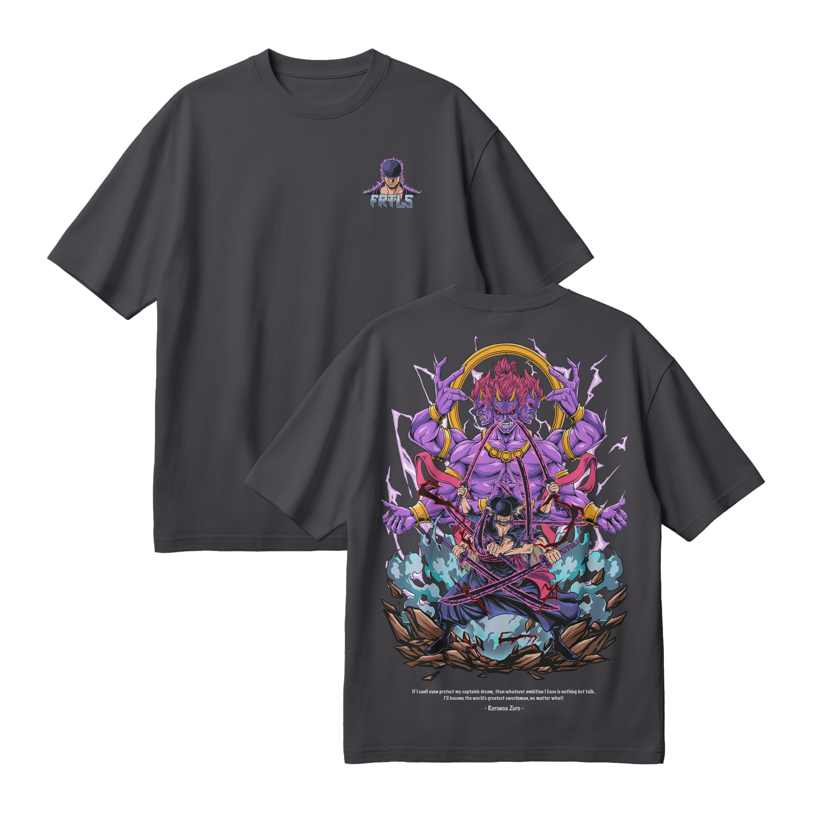 Anime One Piece Roronoa Zoro Oversized T-Shirt - RZM002