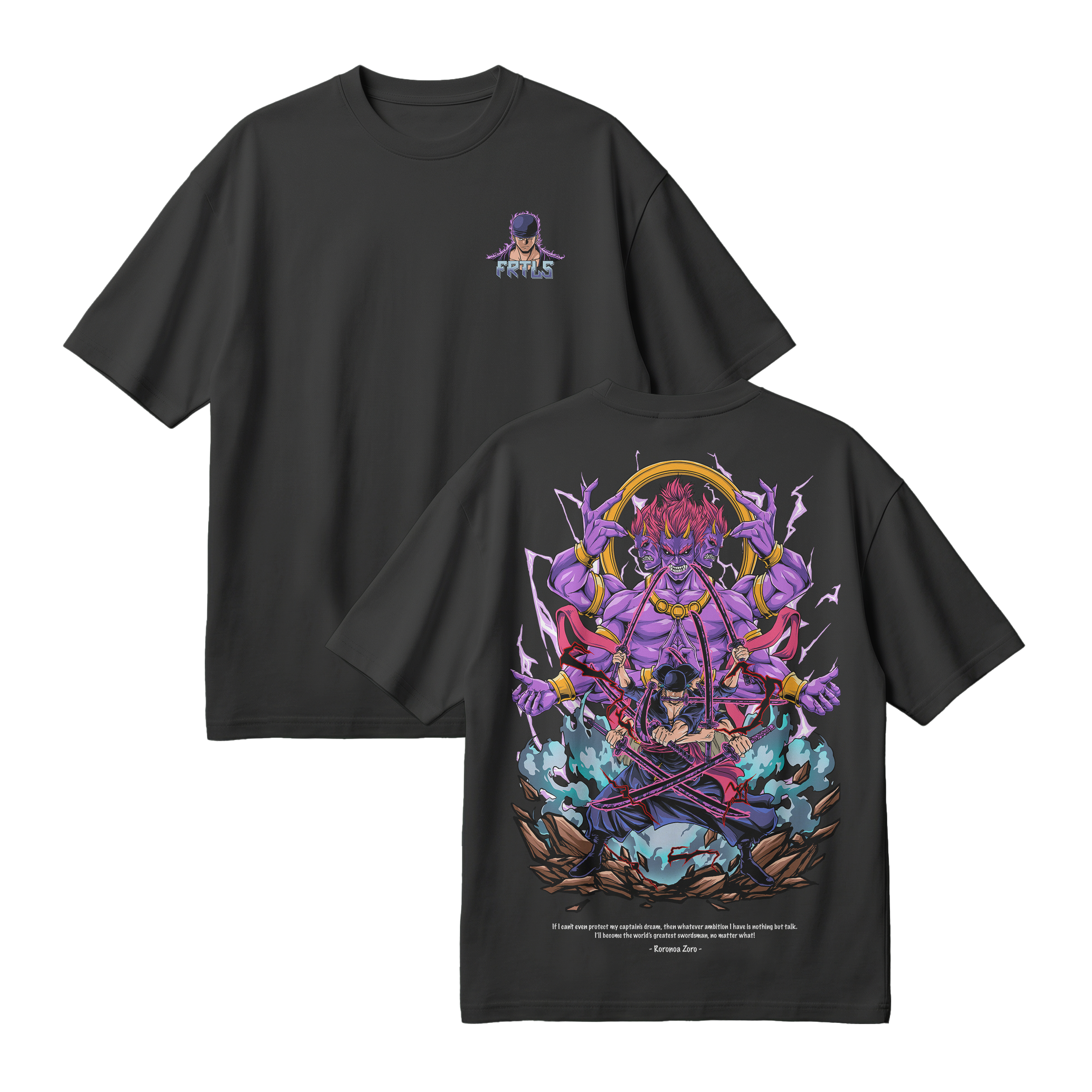 Anime One Piece Roronoa Zoro Oversized T-Shirt - RZM002