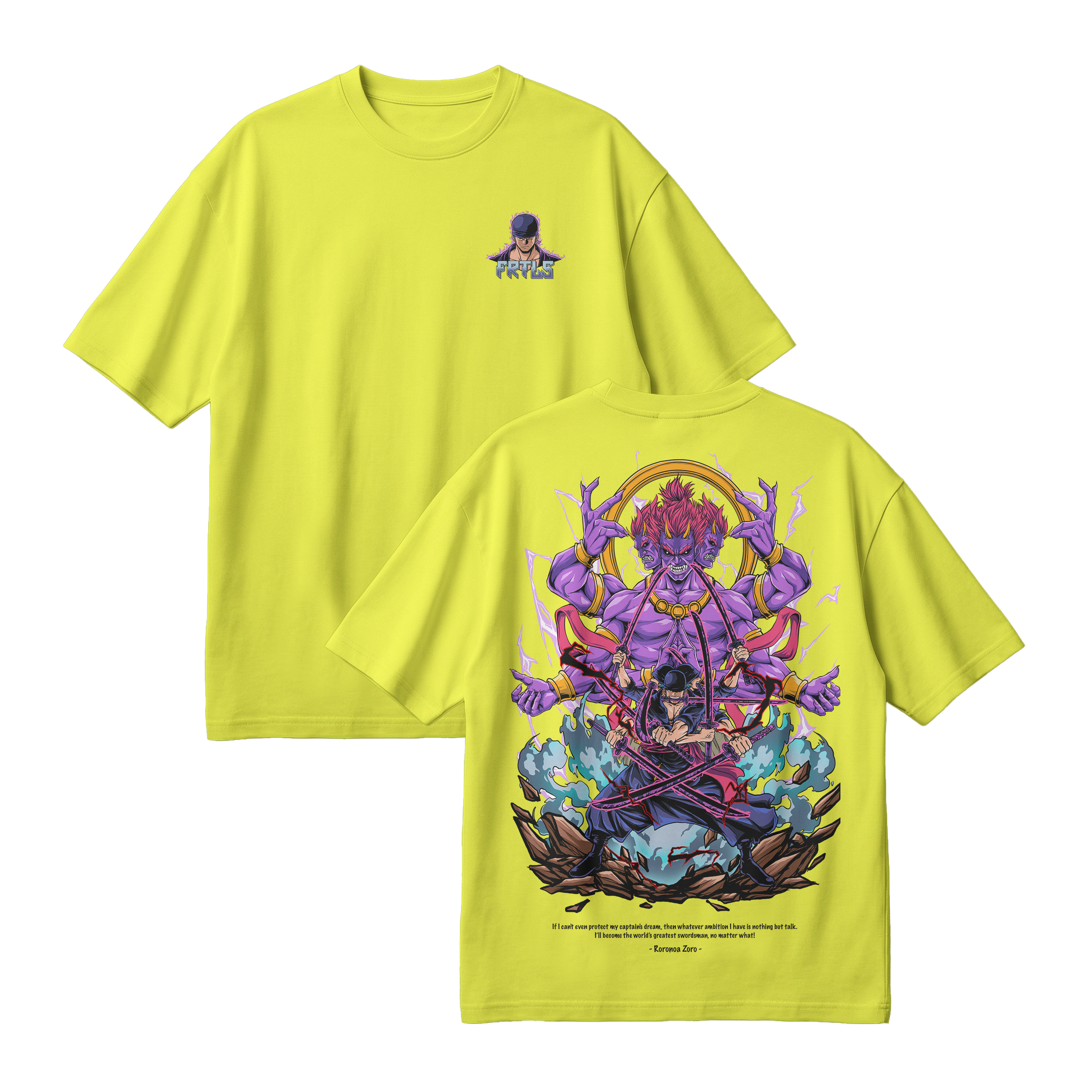 Anime One Piece Roronoa Zoro Oversized T-Shirt - RZM002