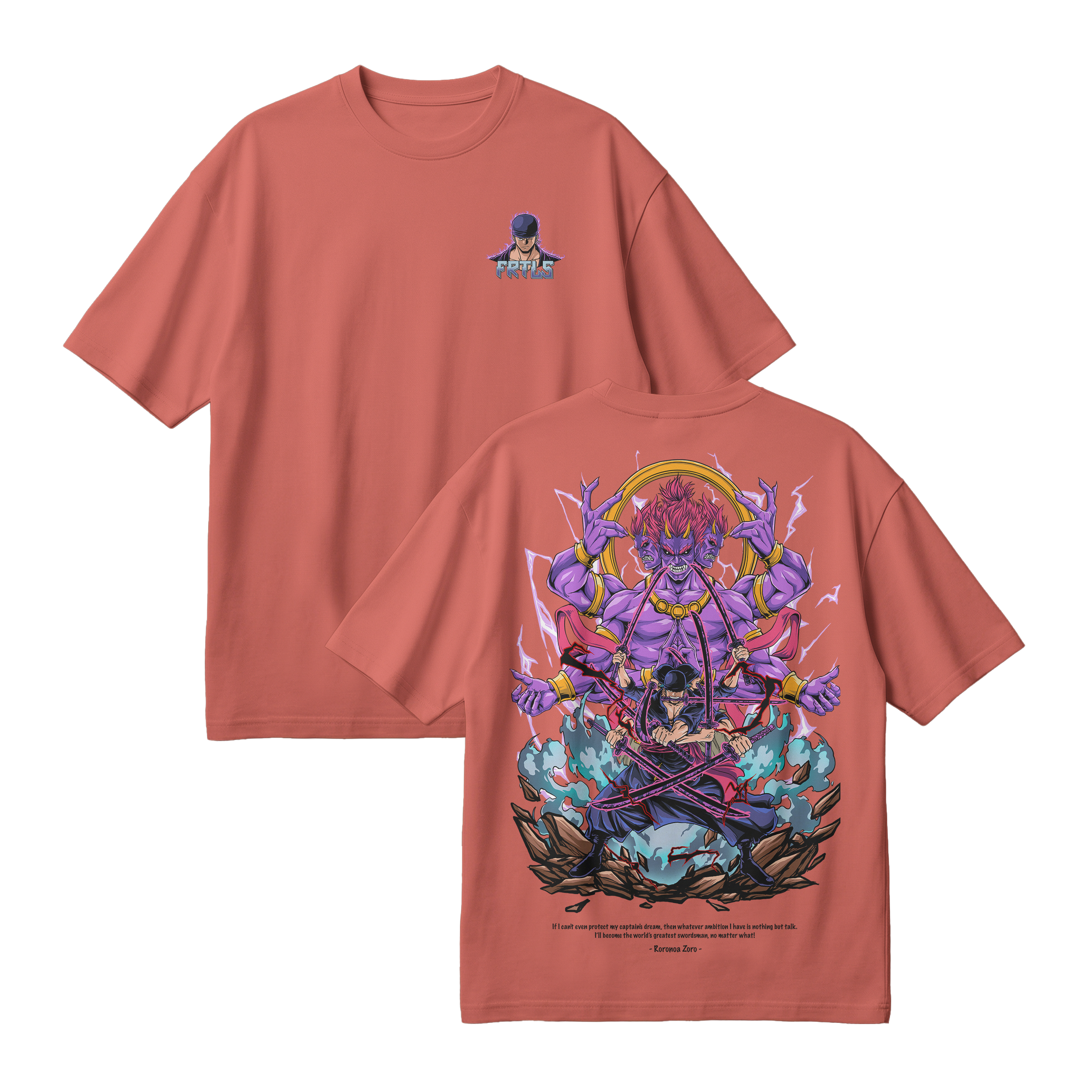 Anime One Piece Roronoa Zoro Oversized T-Shirt - RZM002