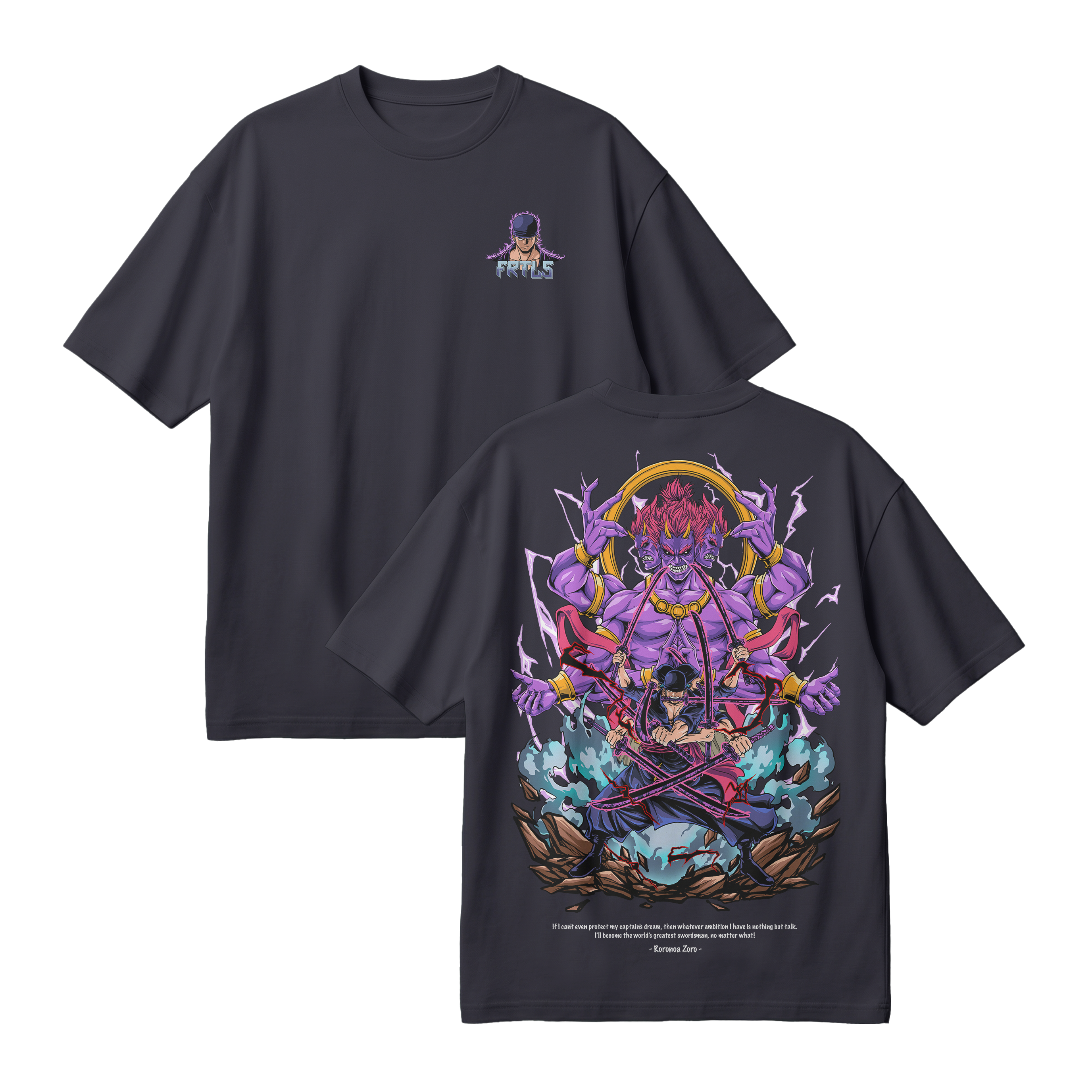 Anime One Piece Roronoa Zoro Oversized T-Shirt - RZM002