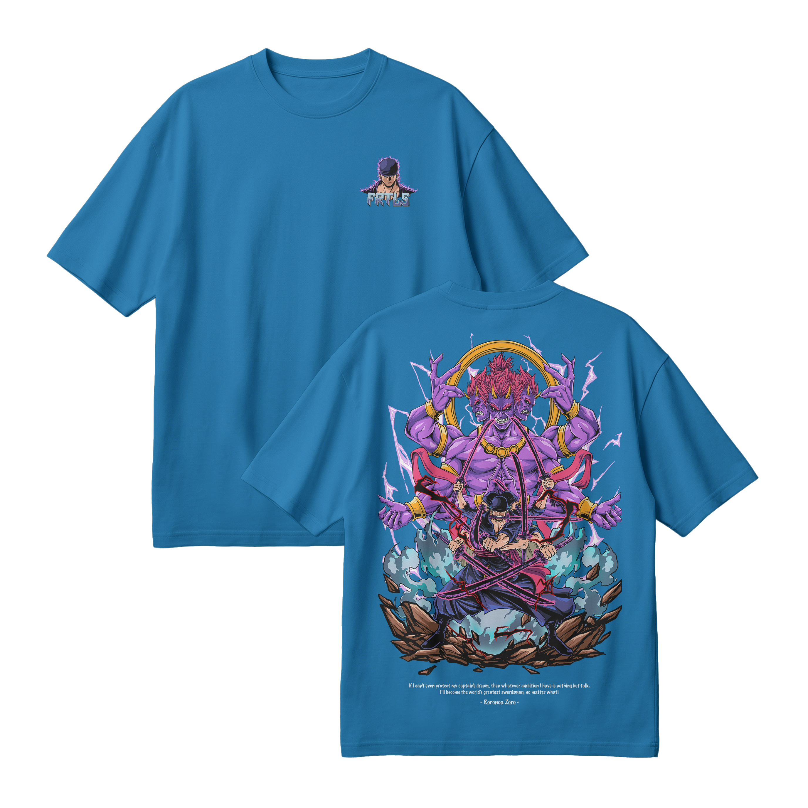 Anime One Piece Roronoa Zoro Oversized T-Shirt - RZM002