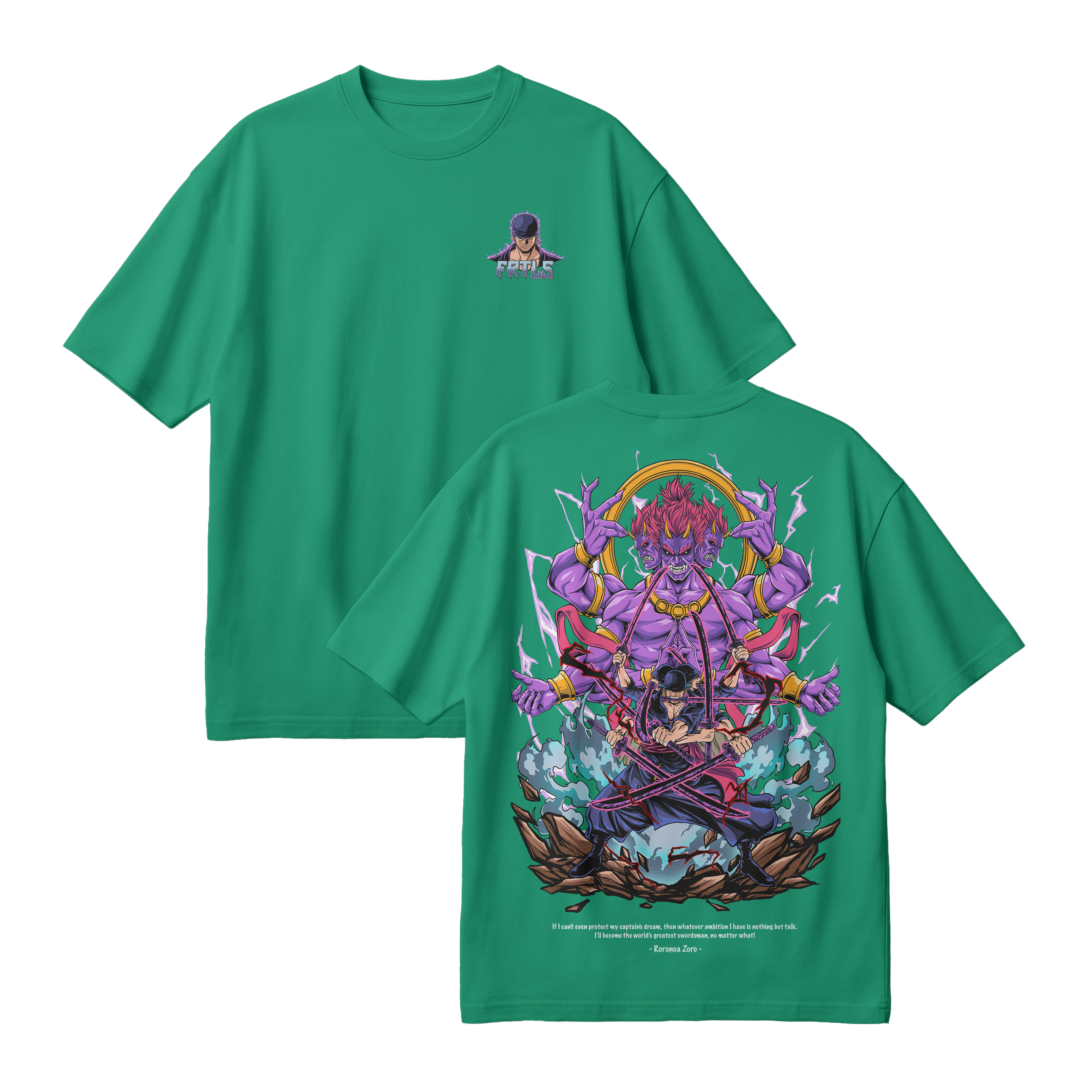 Anime One Piece Roronoa Zoro Oversized T-Shirt - RZM002