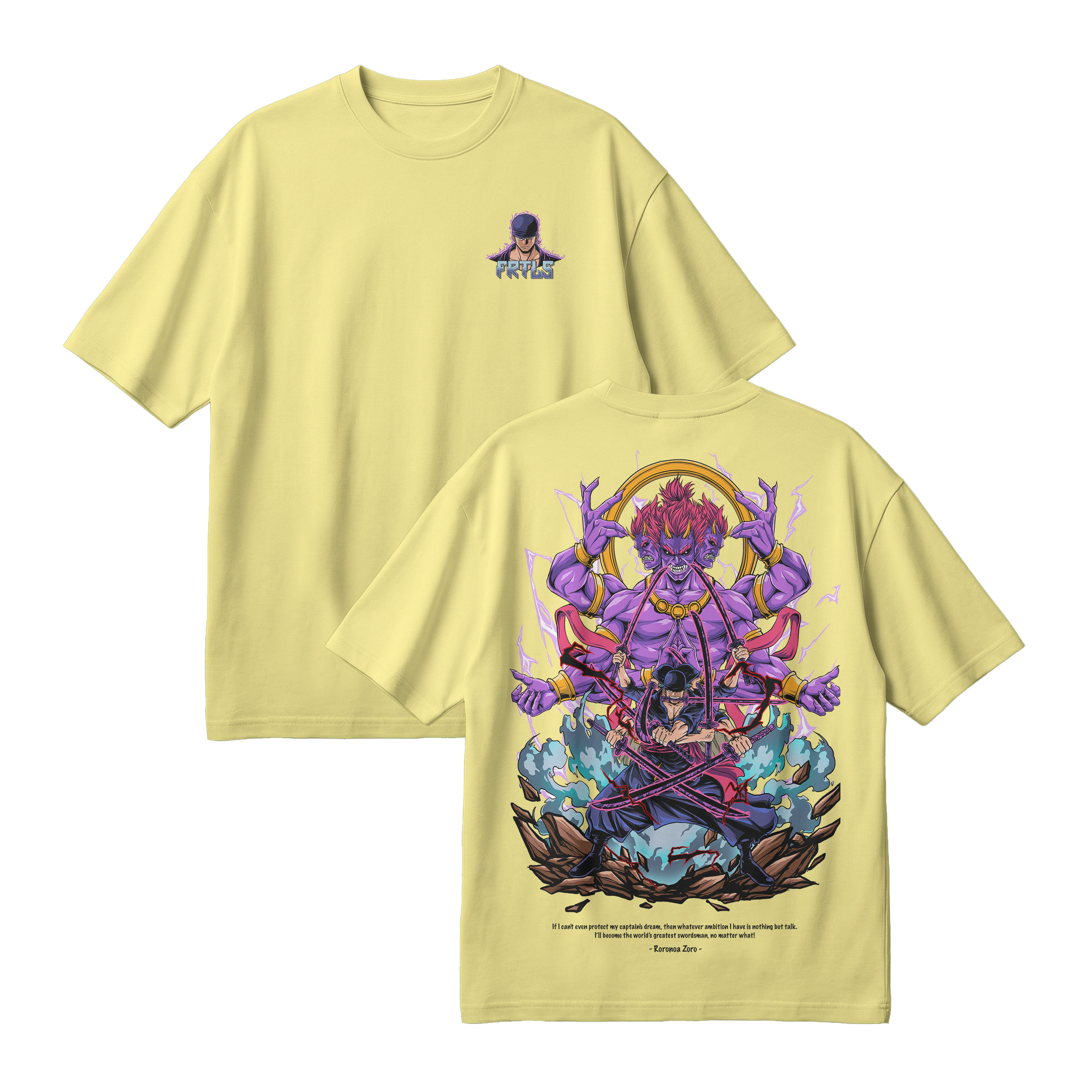 Anime One Piece Roronoa Zoro Oversized T-Shirt - RZM002