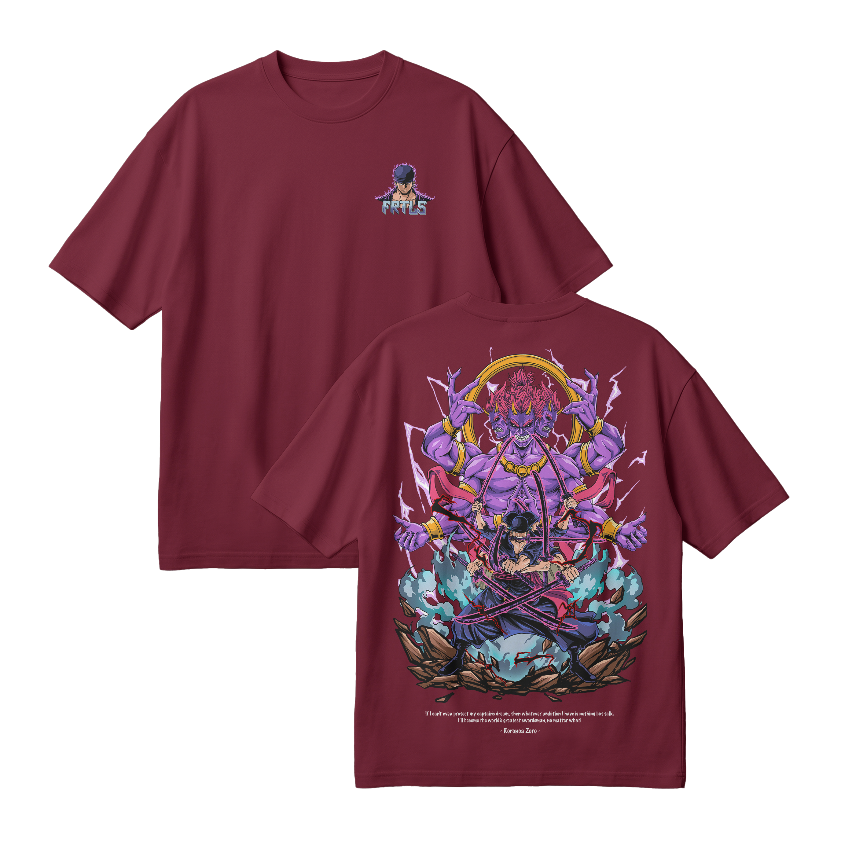 Anime One Piece Roronoa Zoro Oversized T-Shirt - RZM002