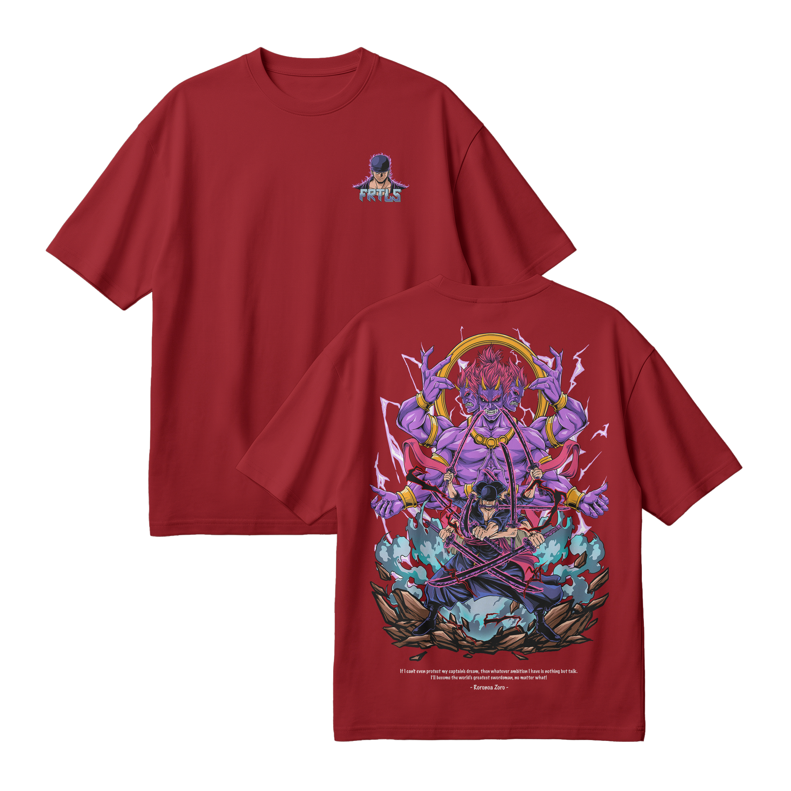 Anime One Piece Roronoa Zoro Oversized T-Shirt - RZM002