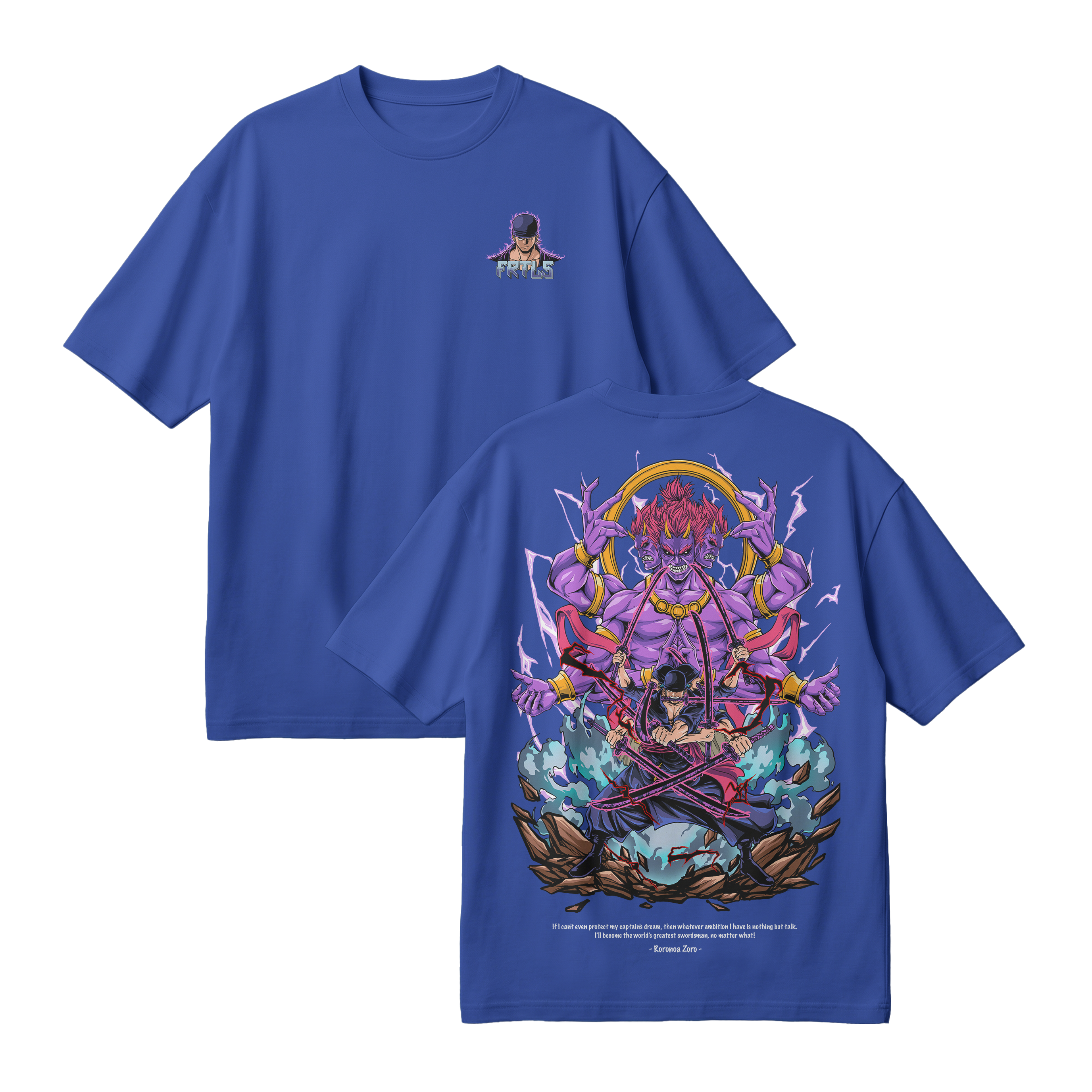 Anime One Piece Roronoa Zoro Oversized T-Shirt - RZM002