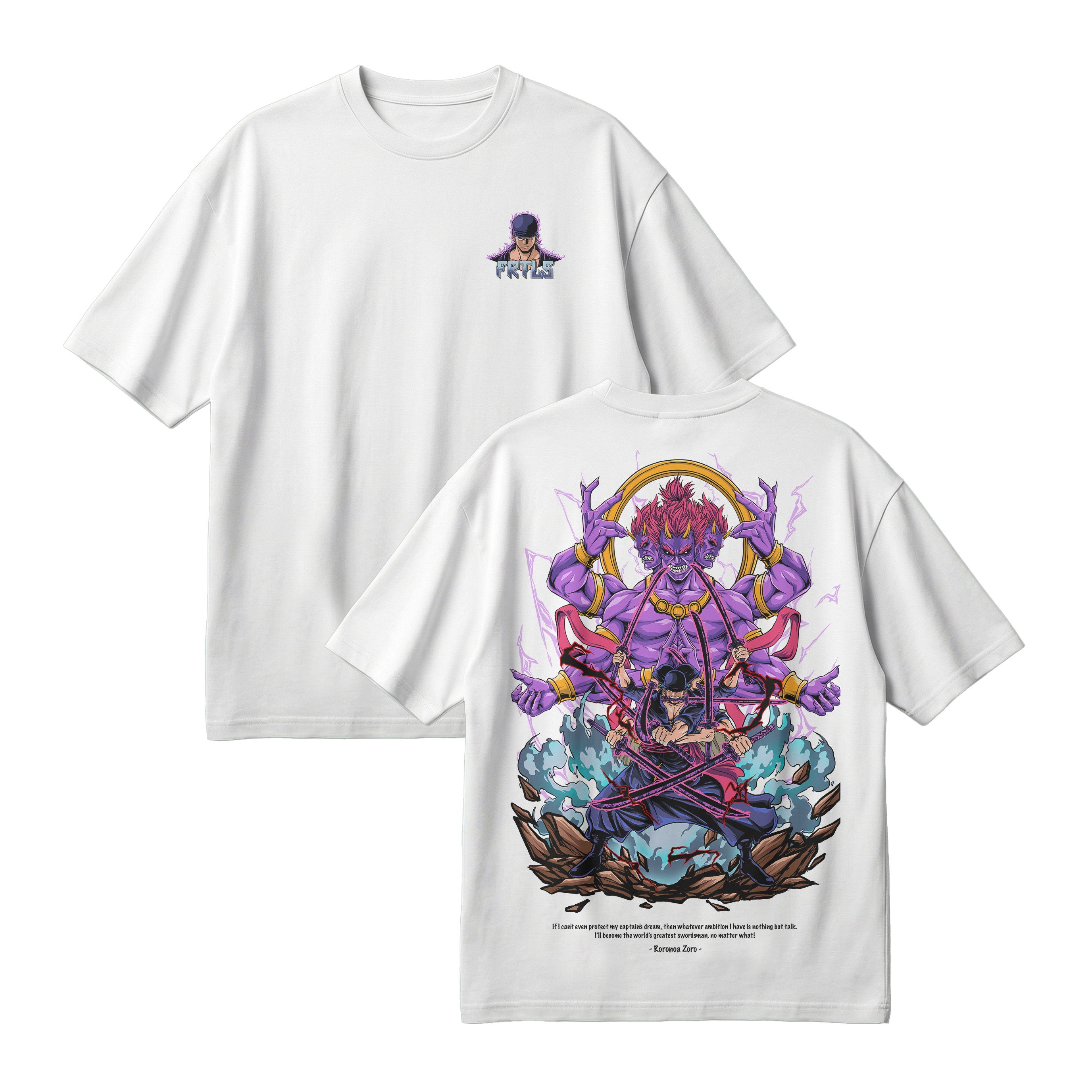 Anime One Piece Roronoa Zoro Oversized T-Shirt - RZM002