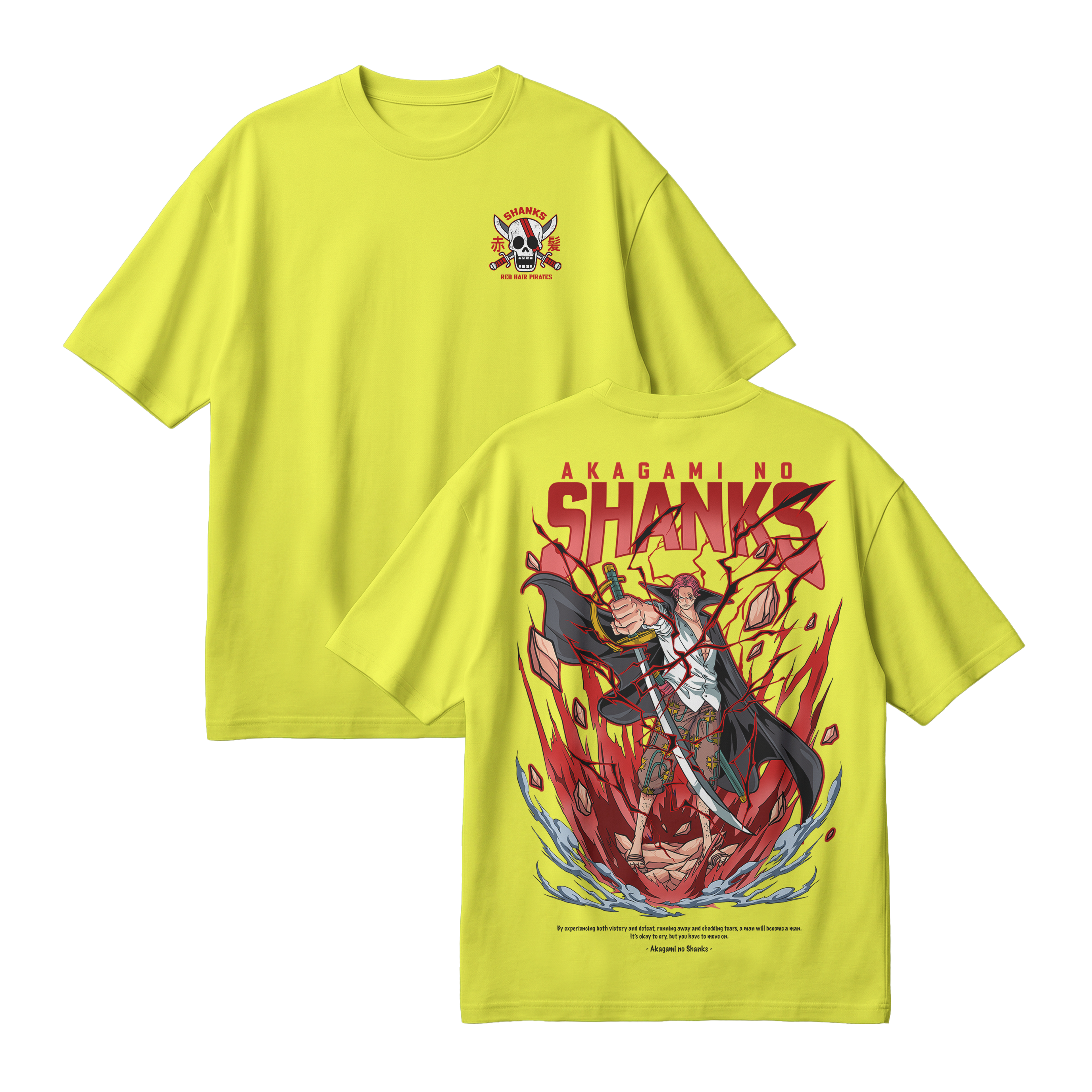 Anime One Piece Akagami no Shanks Oversized T-Shirt - RZM003