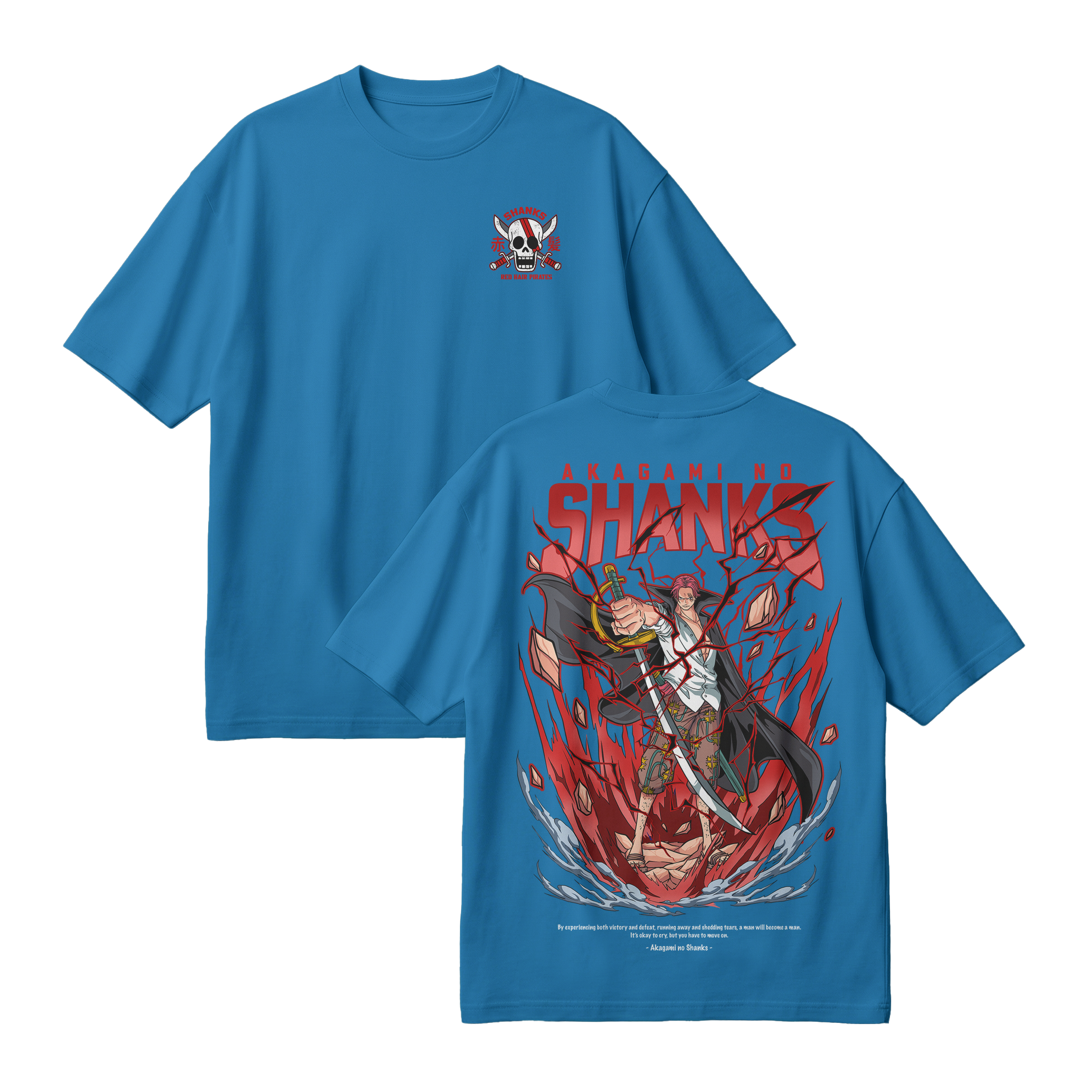 Anime One Piece Akagami no Shanks Oversized T-Shirt - RZM003