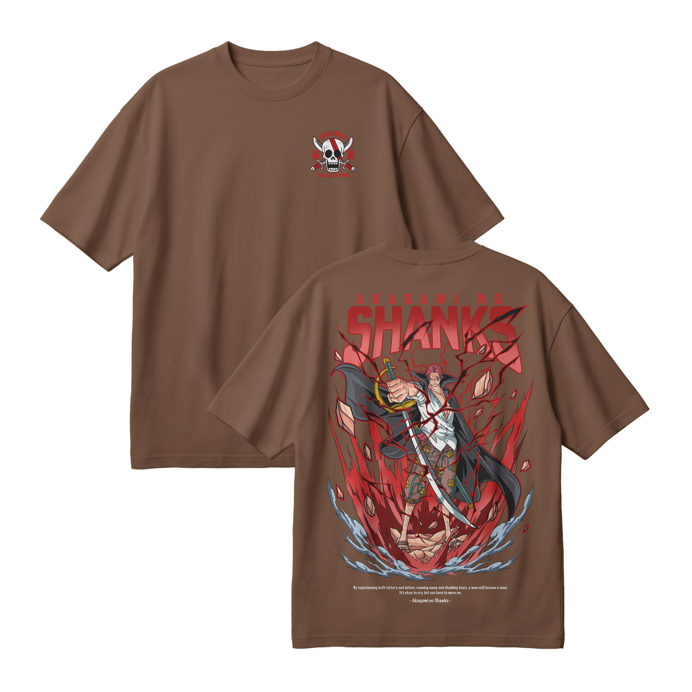Anime One Piece Akagami no Shanks Oversized T-Shirt - RZM003