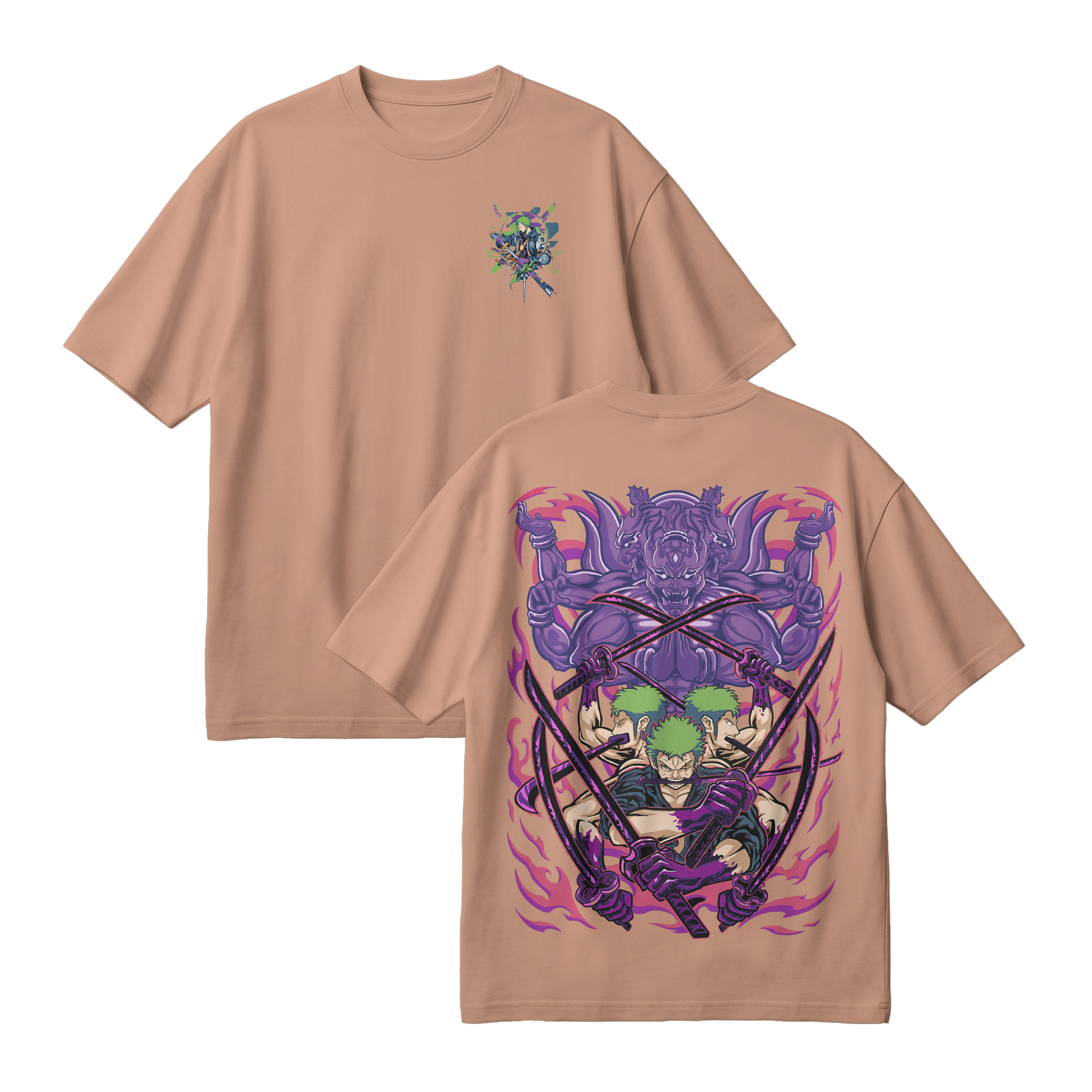 Anime One Piece Roronoa Zoro Oversized T-Shirt - RZM004