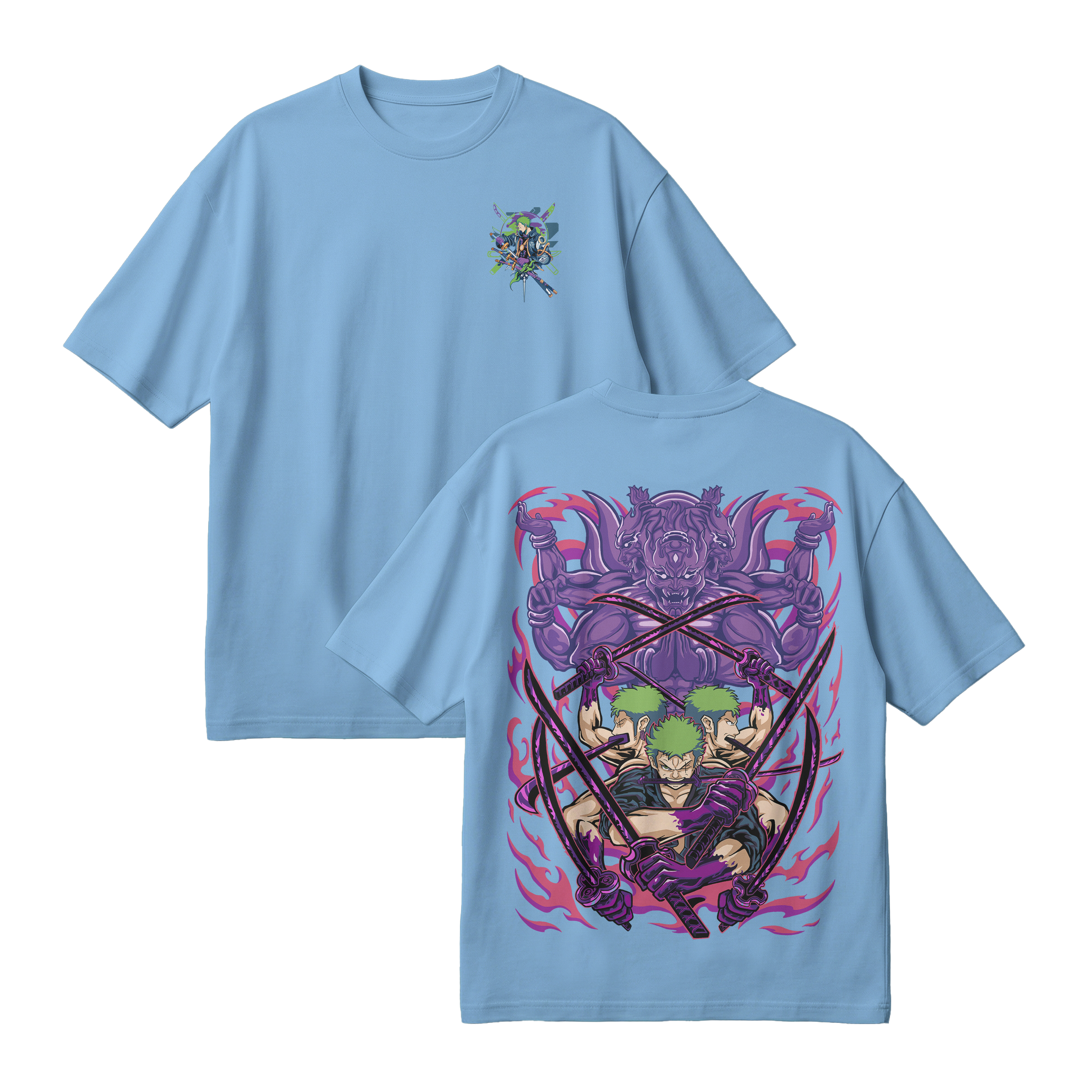 Anime One Piece Roronoa Zoro Oversized T-Shirt - RZM004