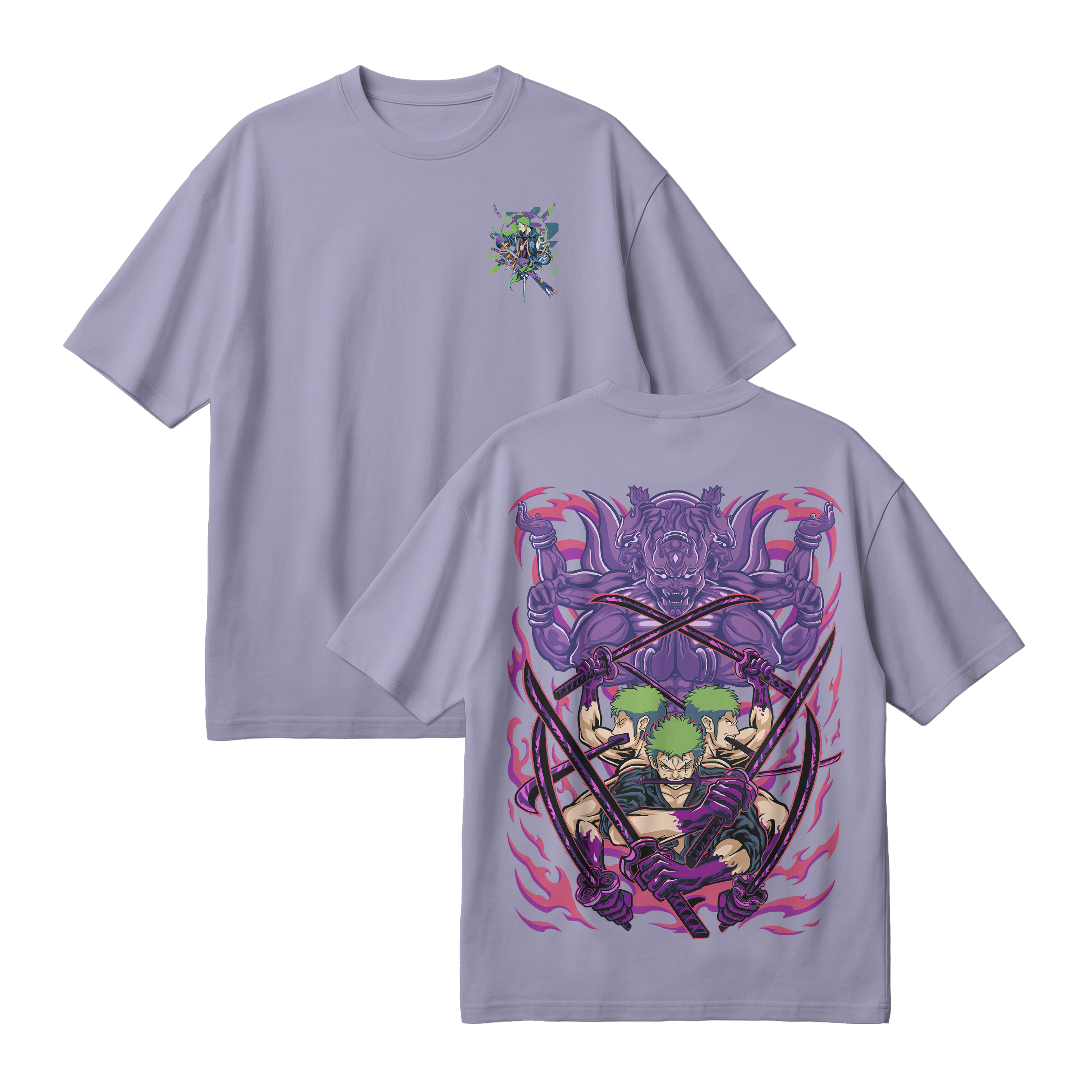 Anime One Piece Roronoa Zoro Oversized T-Shirt - RZM004
