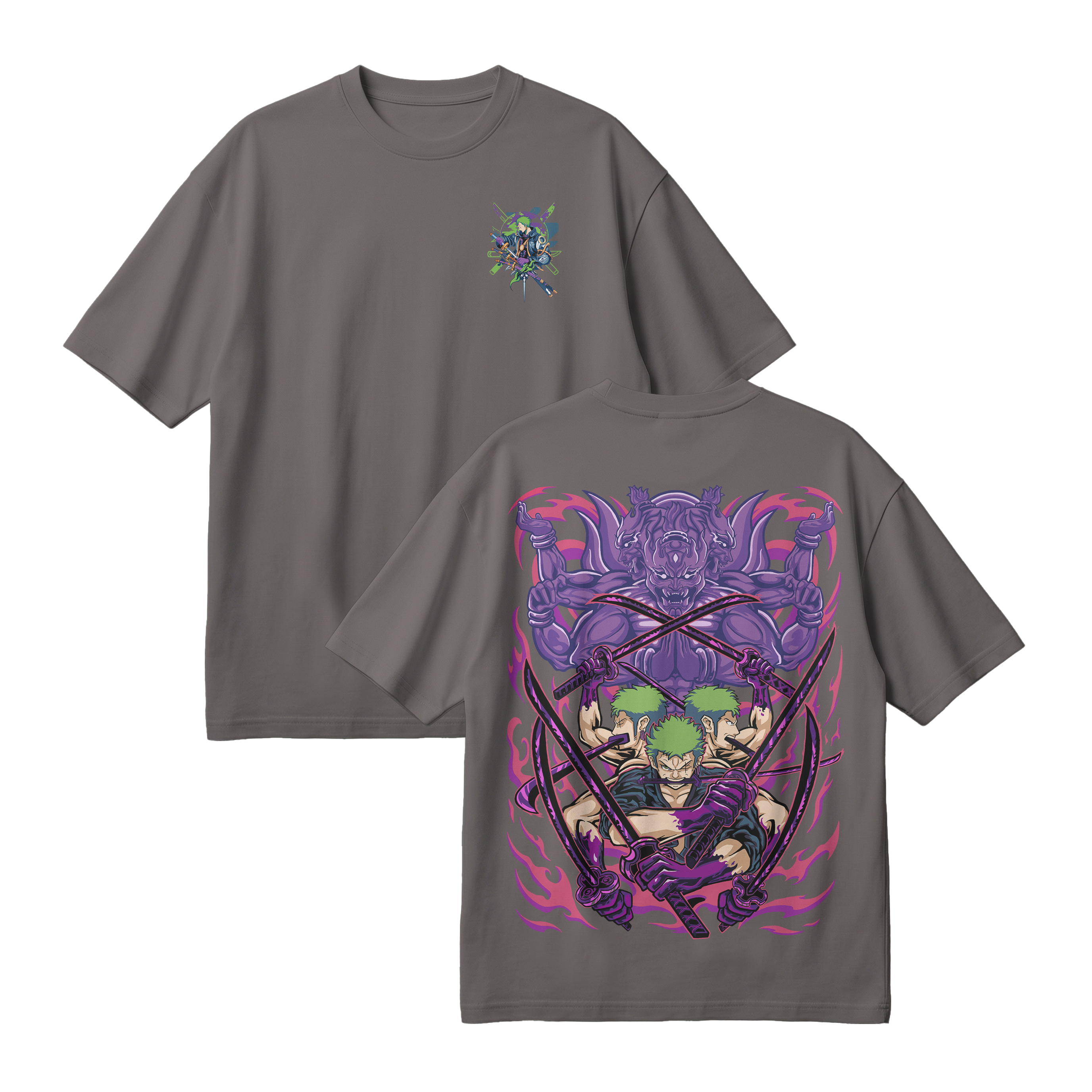 Anime One Piece Roronoa Zoro Oversized T-Shirt - RZM004