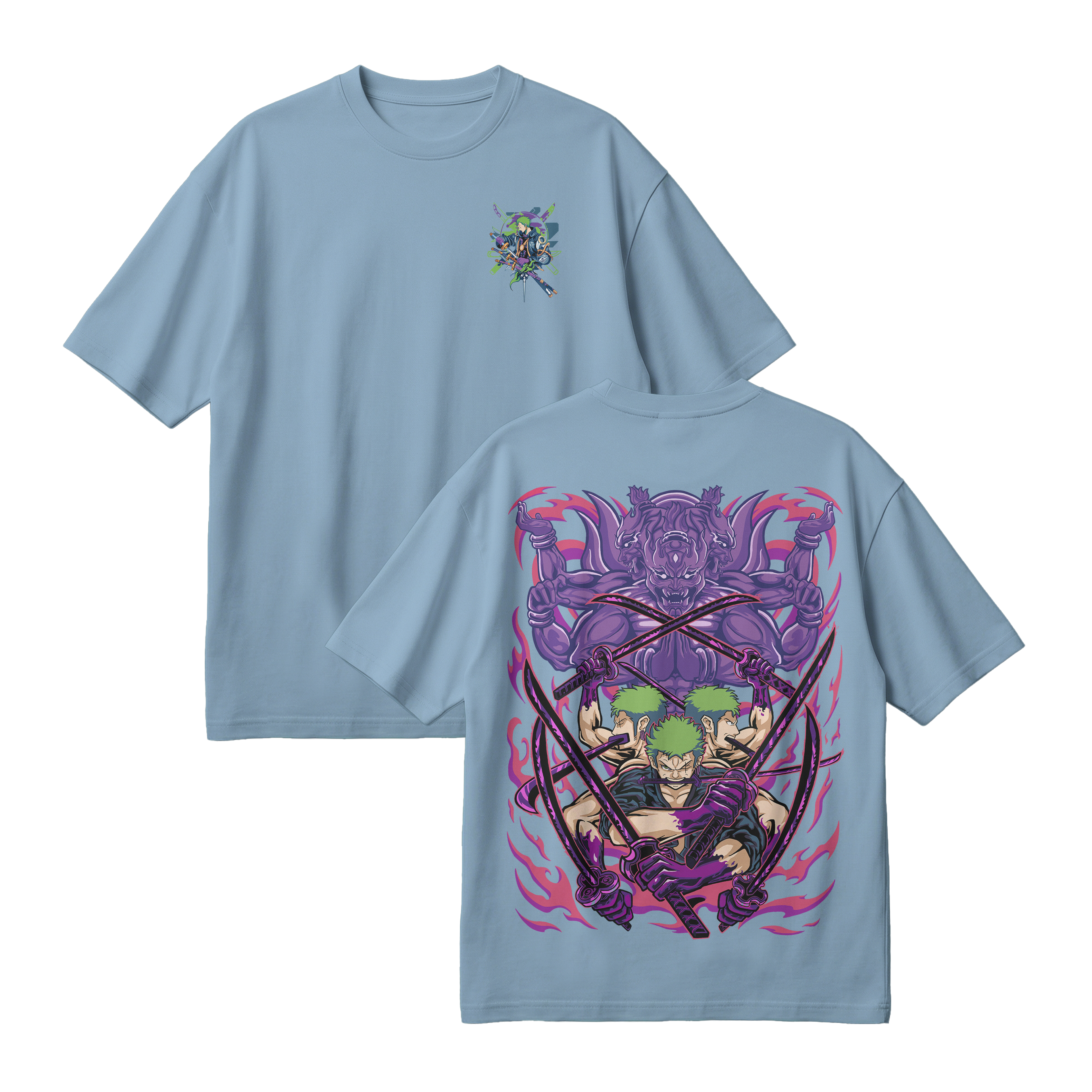 Anime One Piece Roronoa Zoro Oversized T-Shirt - RZM004