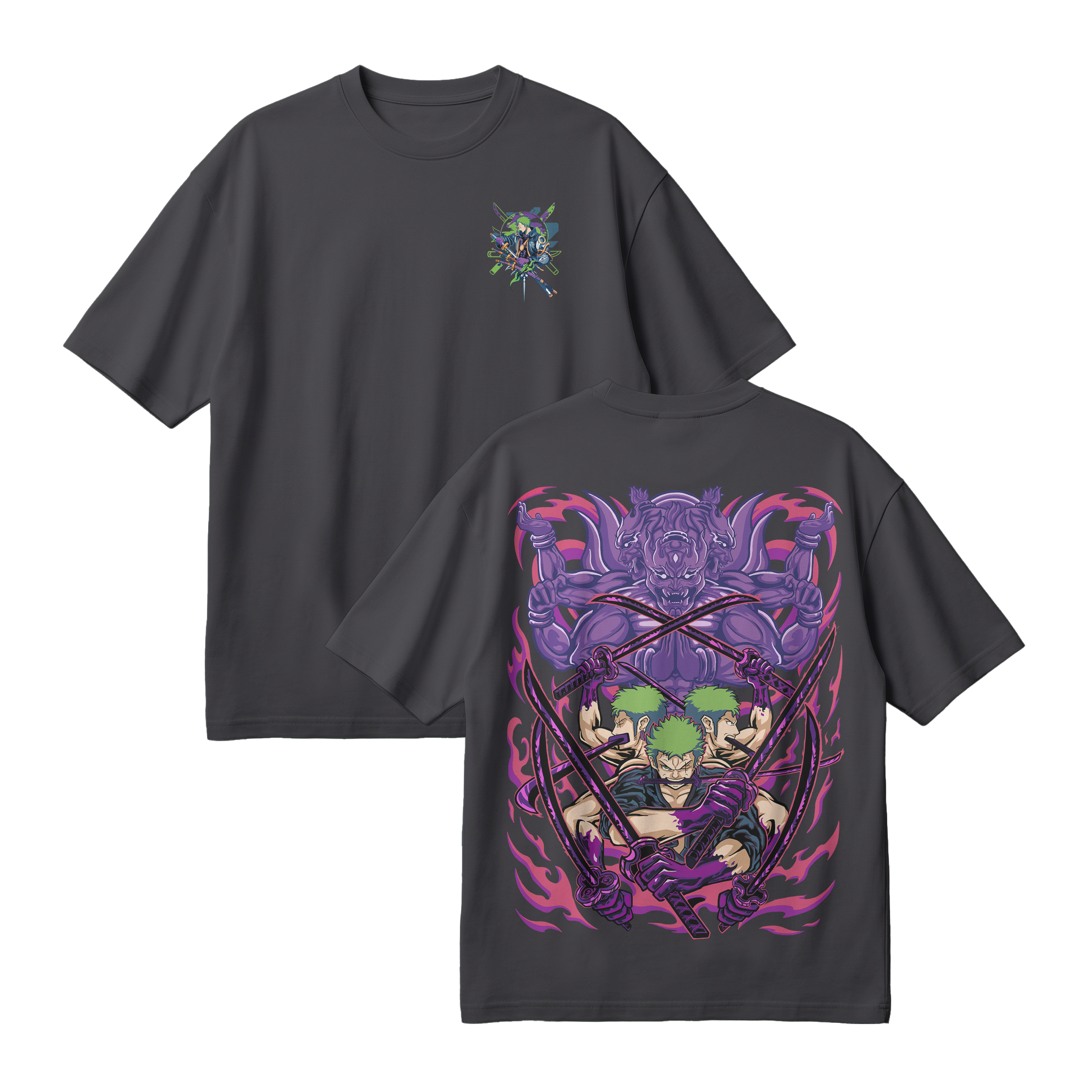 Anime One Piece Roronoa Zoro Oversized T-Shirt - RZM004