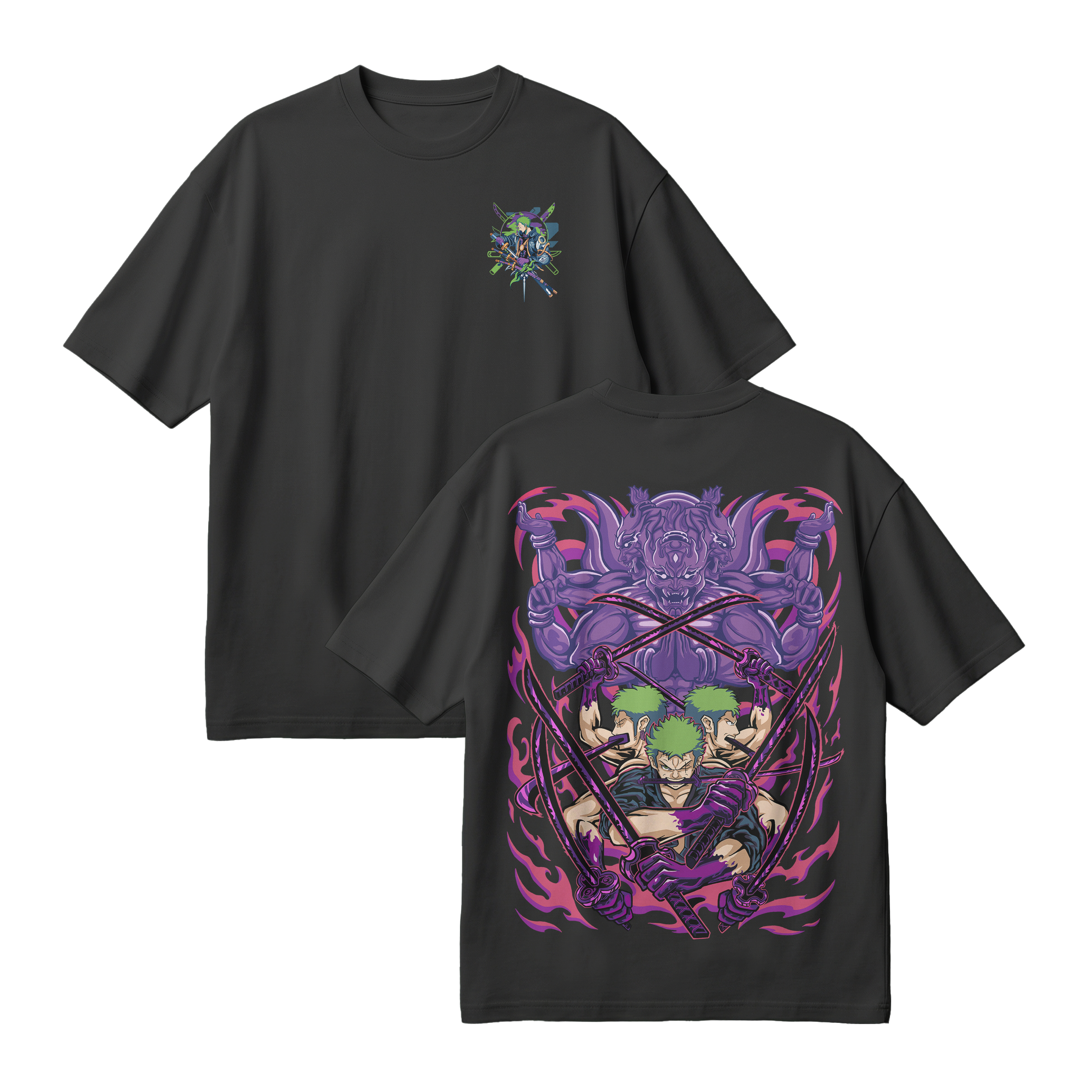 Anime One Piece Roronoa Zoro Oversized T-Shirt - RZM004