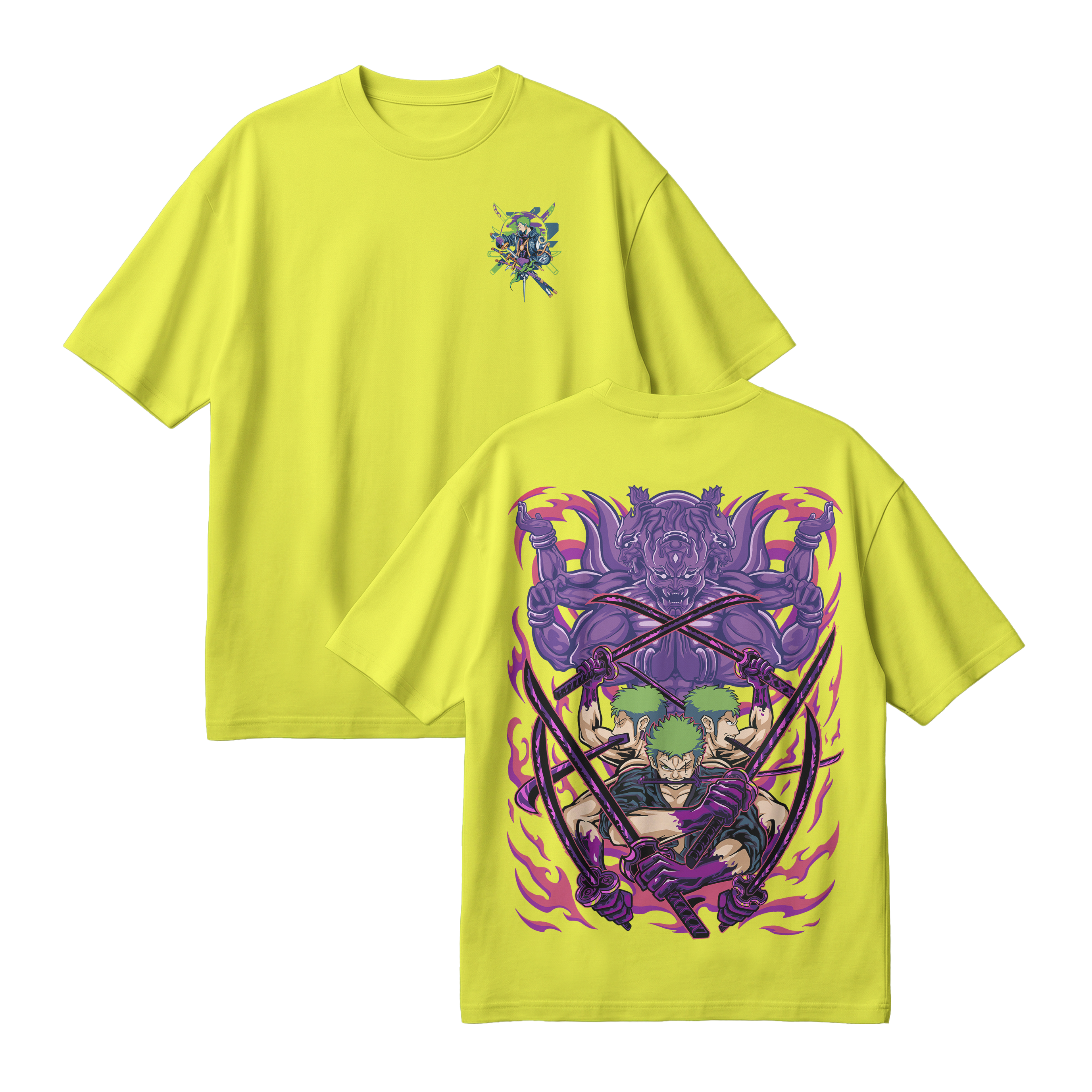 Anime One Piece Roronoa Zoro Oversized T-Shirt - RZM004