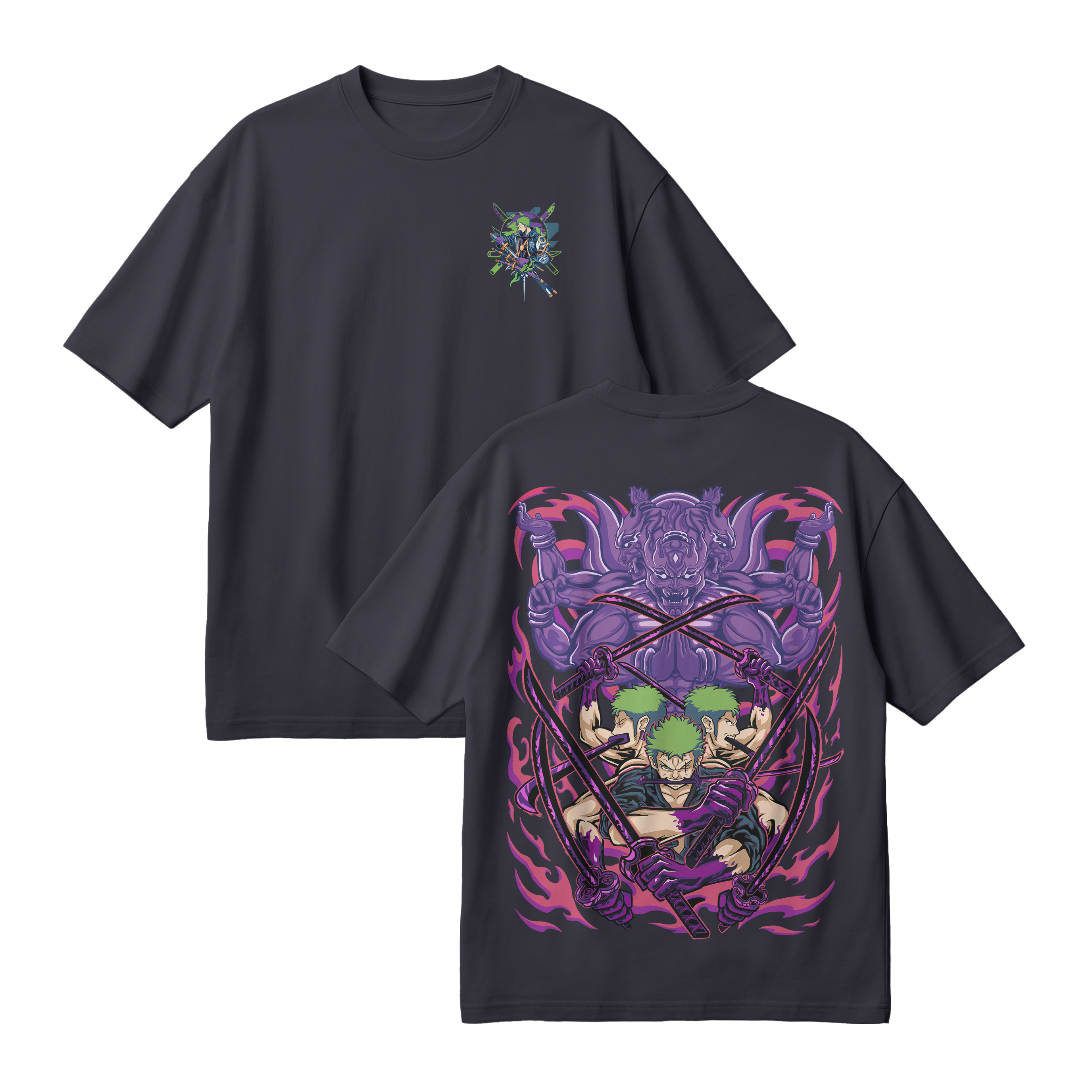 Anime One Piece Roronoa Zoro Oversized T-Shirt - RZM004