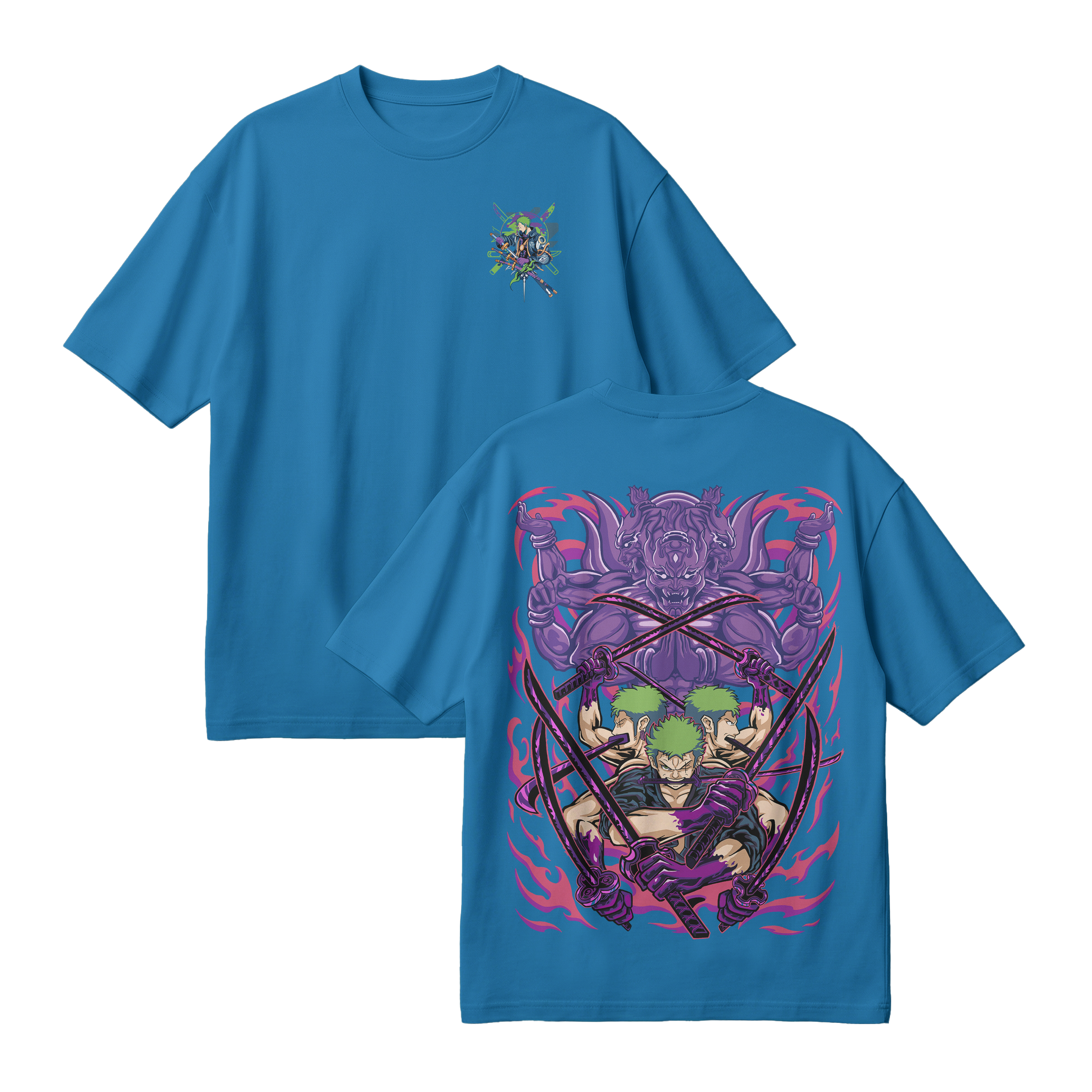 Anime One Piece Roronoa Zoro Oversized T-Shirt - RZM004