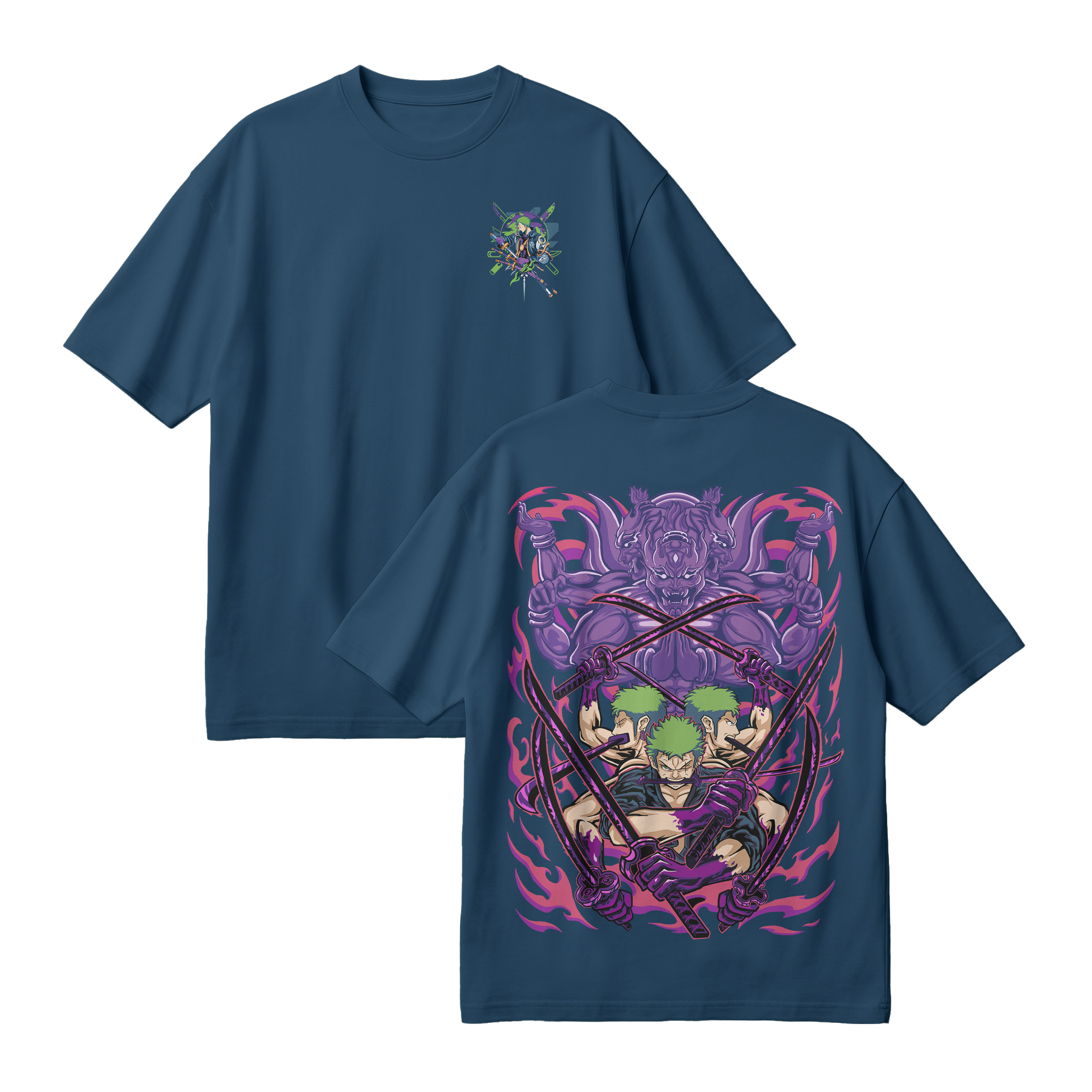 Anime One Piece Roronoa Zoro Oversized T-Shirt - RZM004
