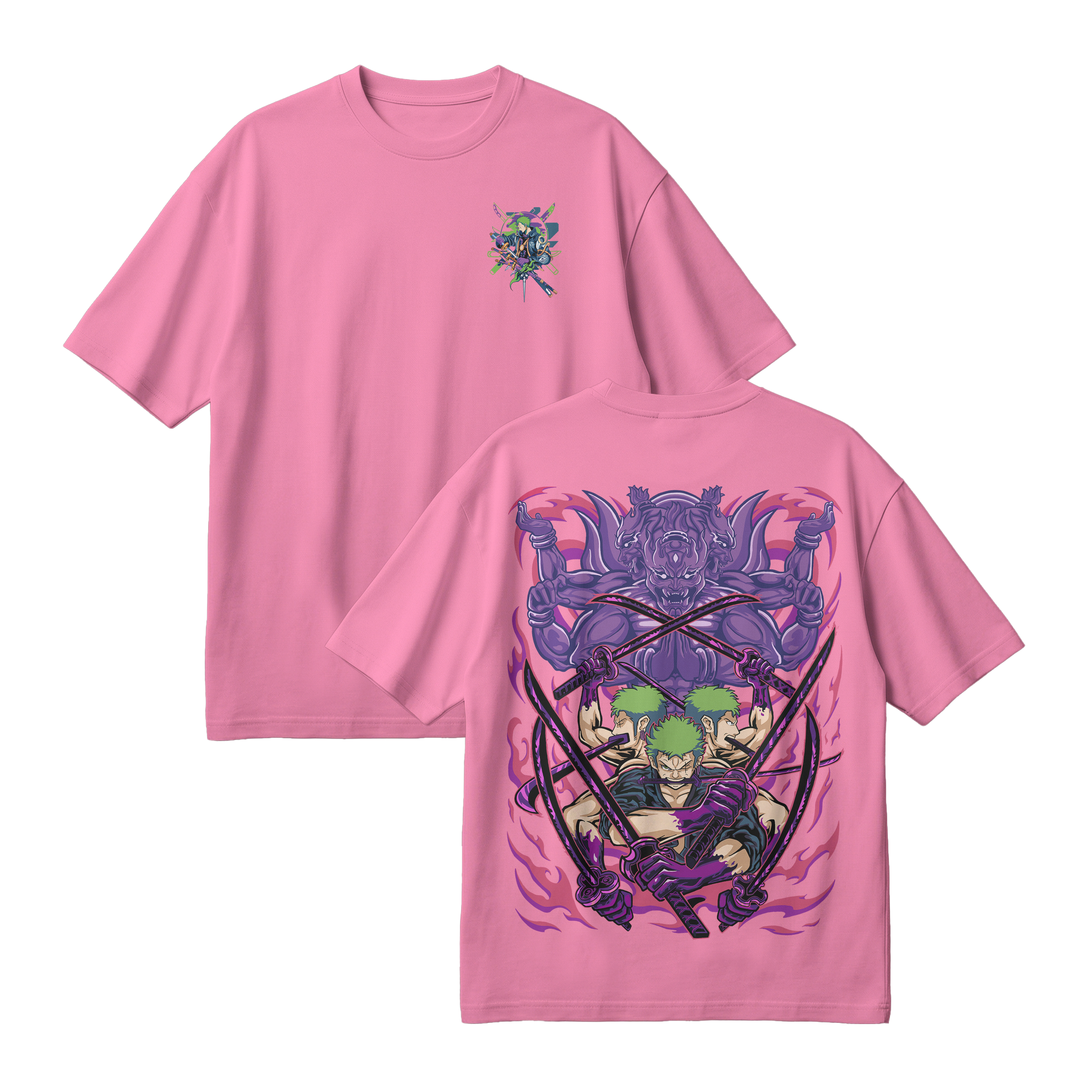 Anime One Piece Roronoa Zoro Oversized T-Shirt - RZM004