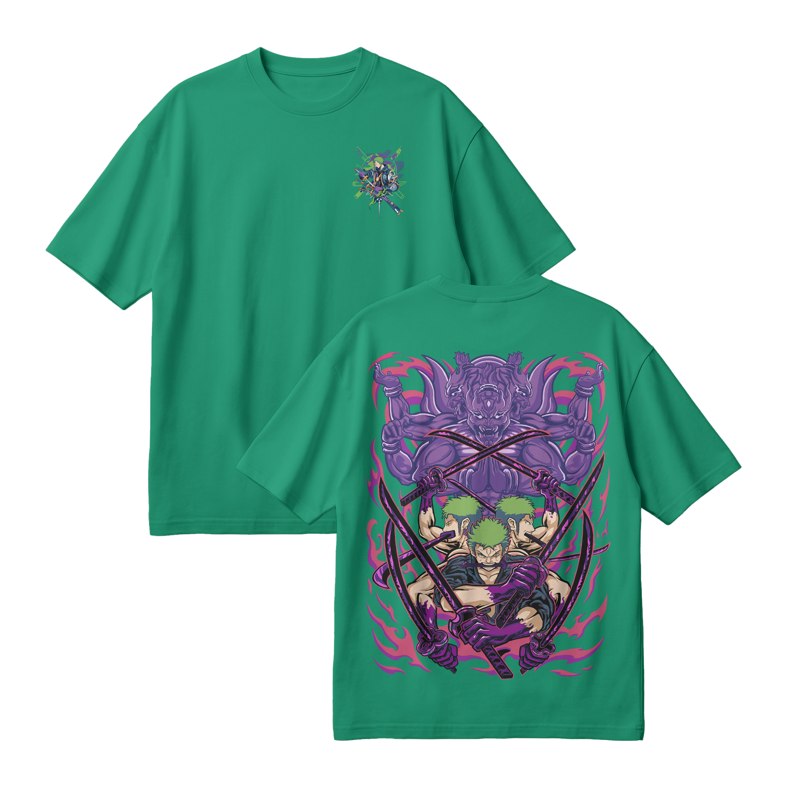 Anime One Piece Roronoa Zoro Oversized T-Shirt - RZM004