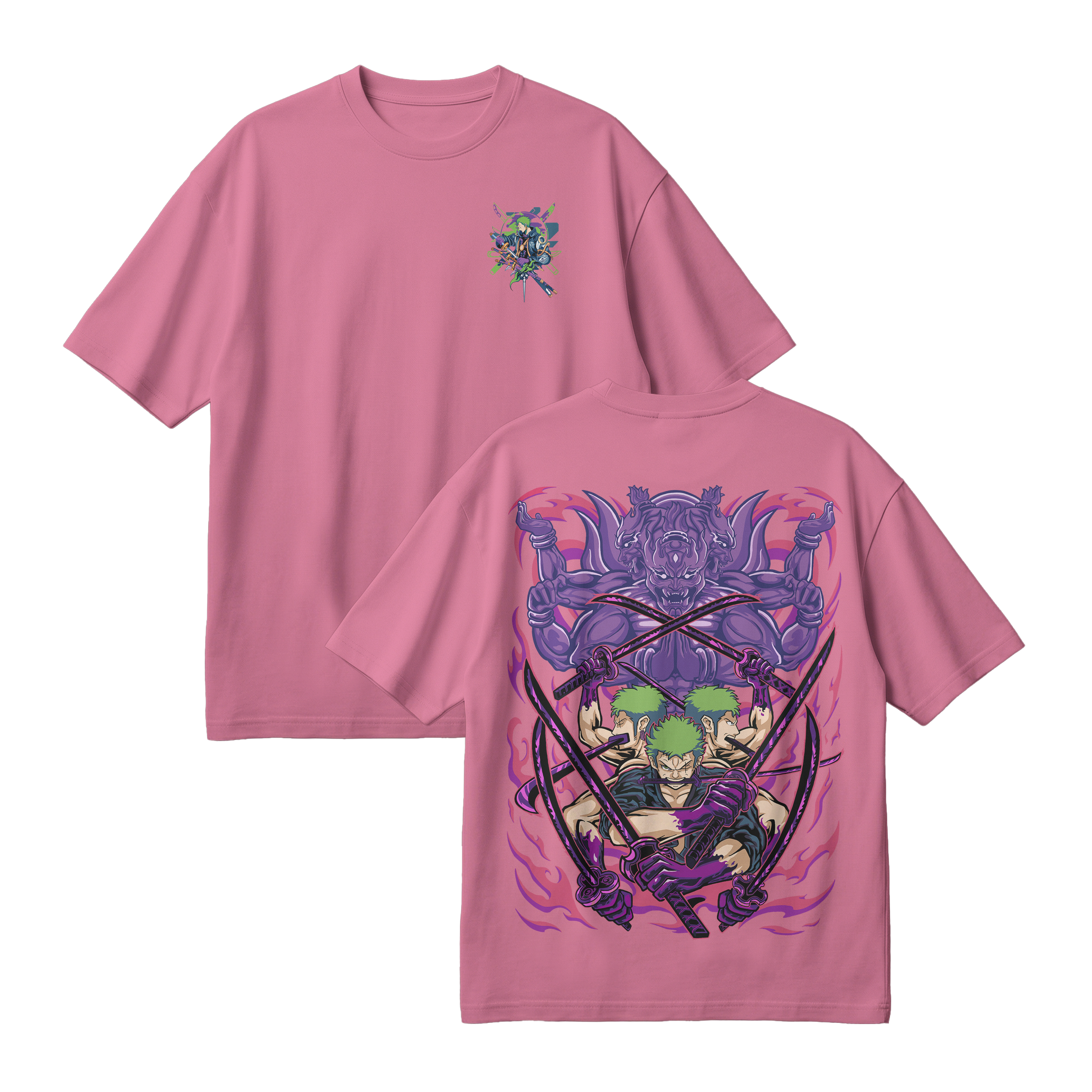Anime One Piece Roronoa Zoro Oversized T-Shirt - RZM004