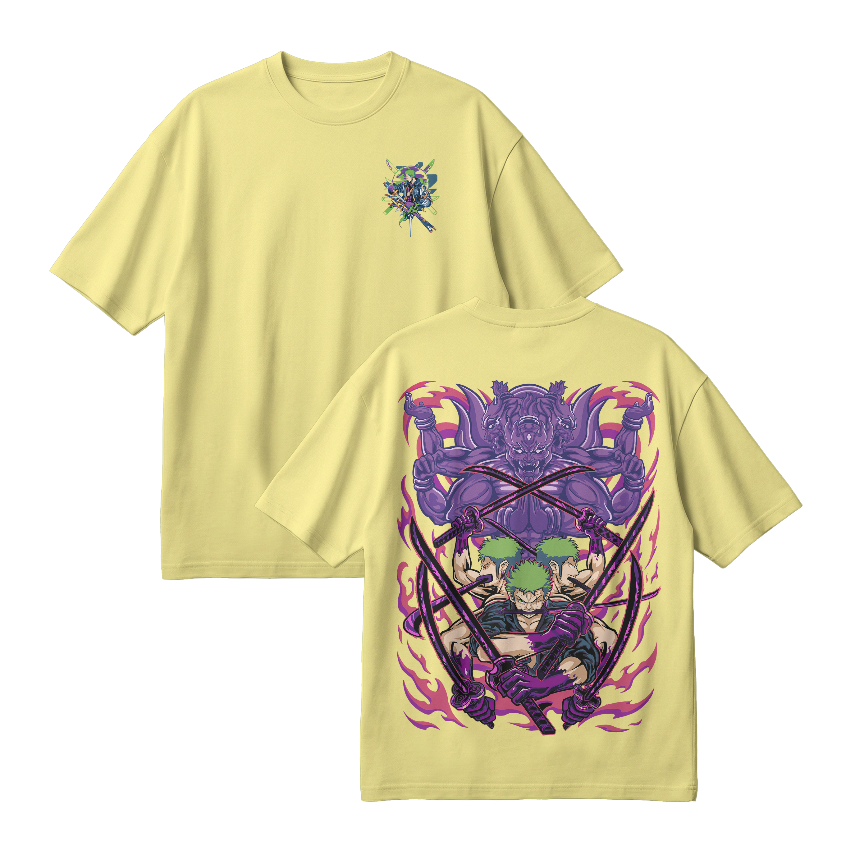 Anime One Piece Roronoa Zoro Oversized T-Shirt - RZM004