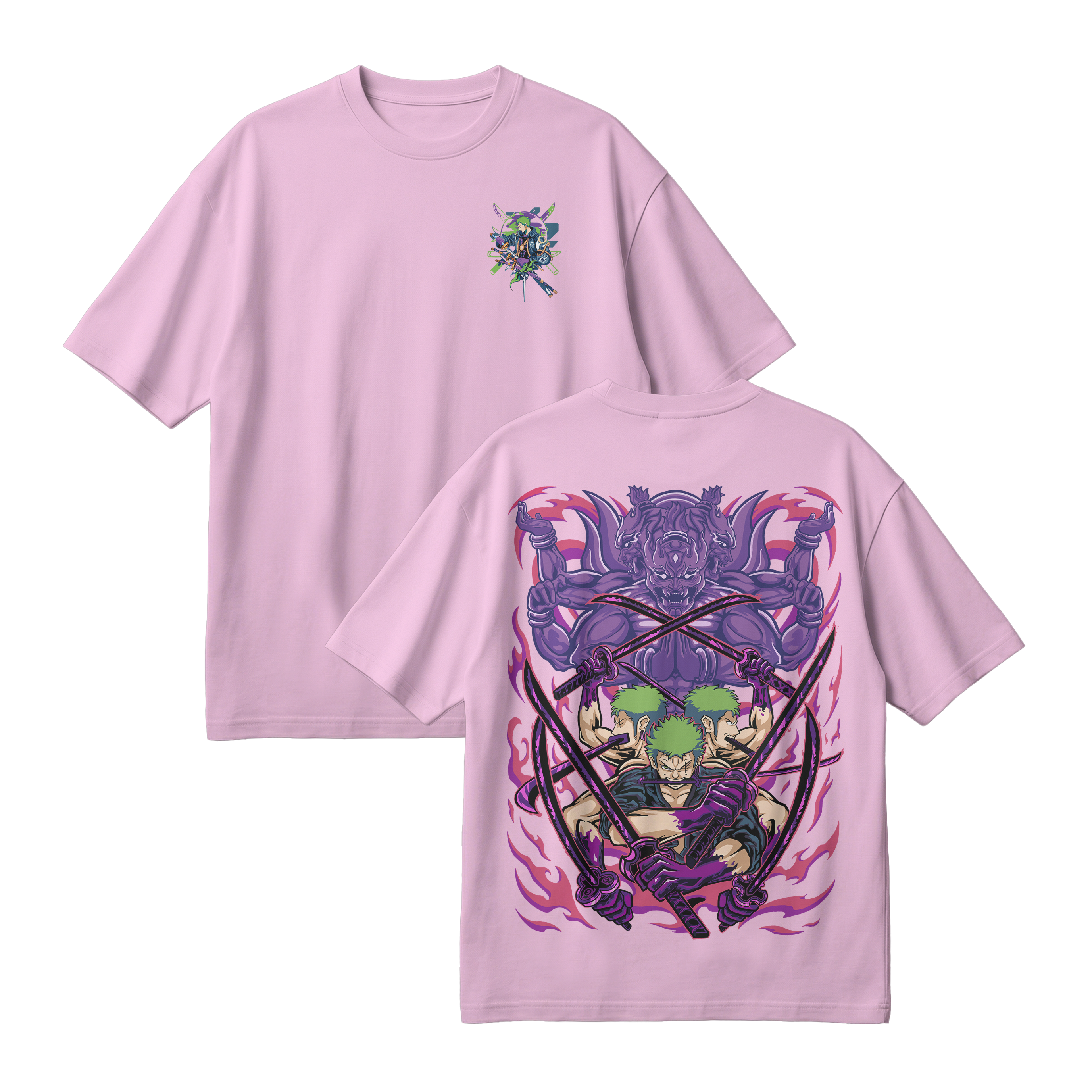 Anime One Piece Roronoa Zoro Oversized T-Shirt - RZM004