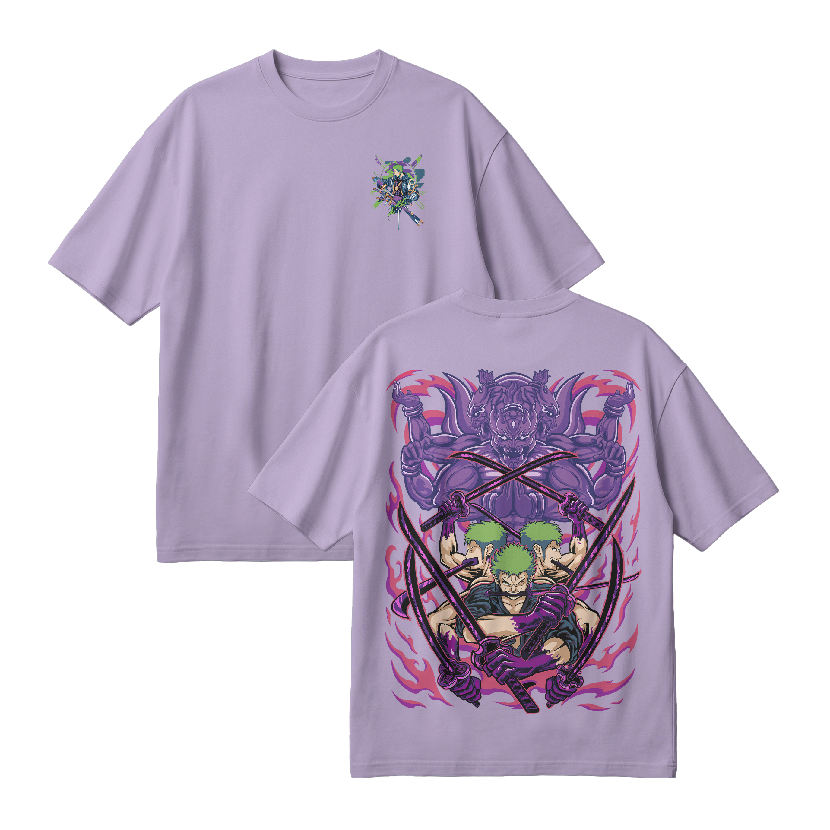 Anime One Piece Roronoa Zoro Oversized T-Shirt - RZM004