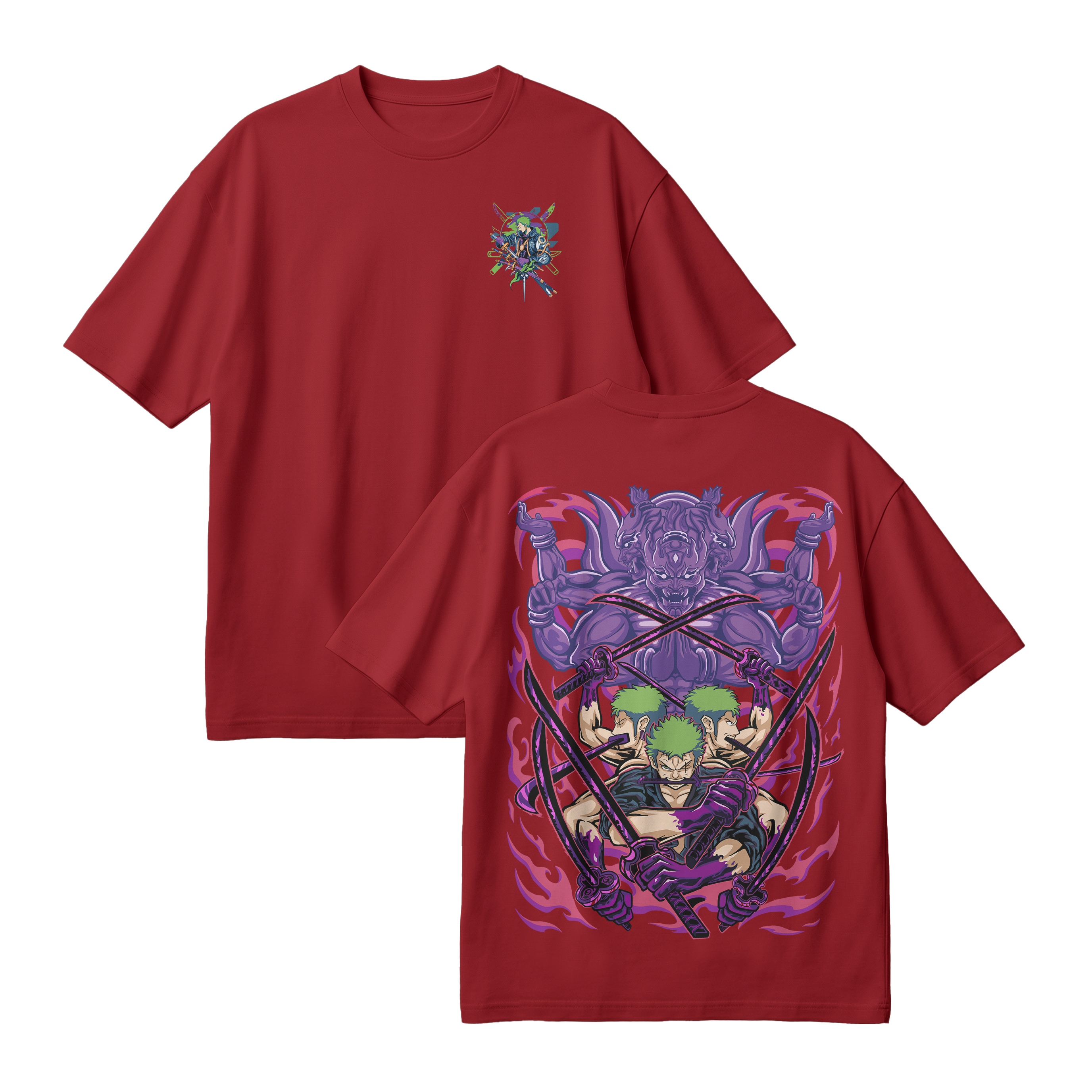 Anime One Piece Roronoa Zoro Oversized T-Shirt - RZM004