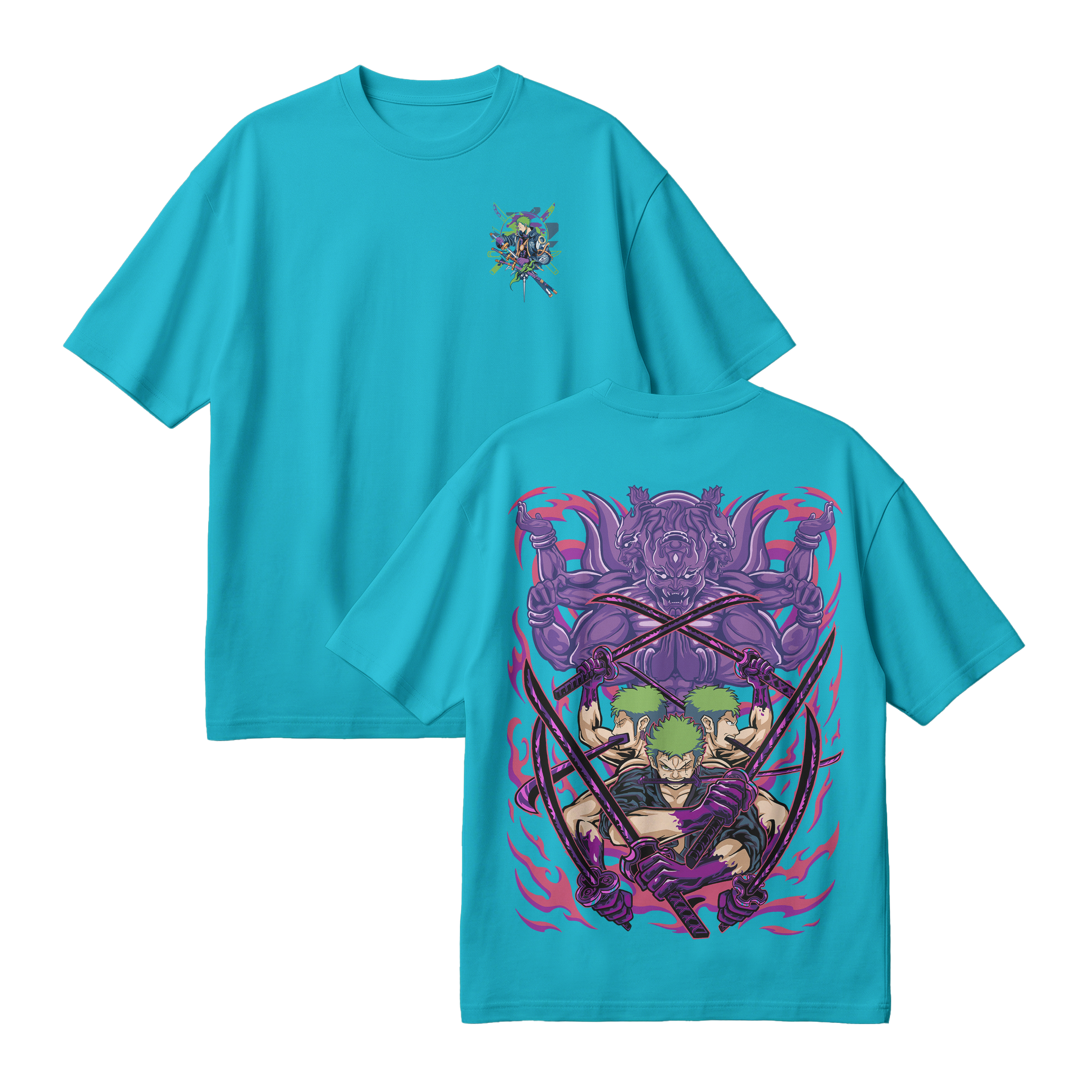 Anime One Piece Roronoa Zoro Oversized T-Shirt - RZM004