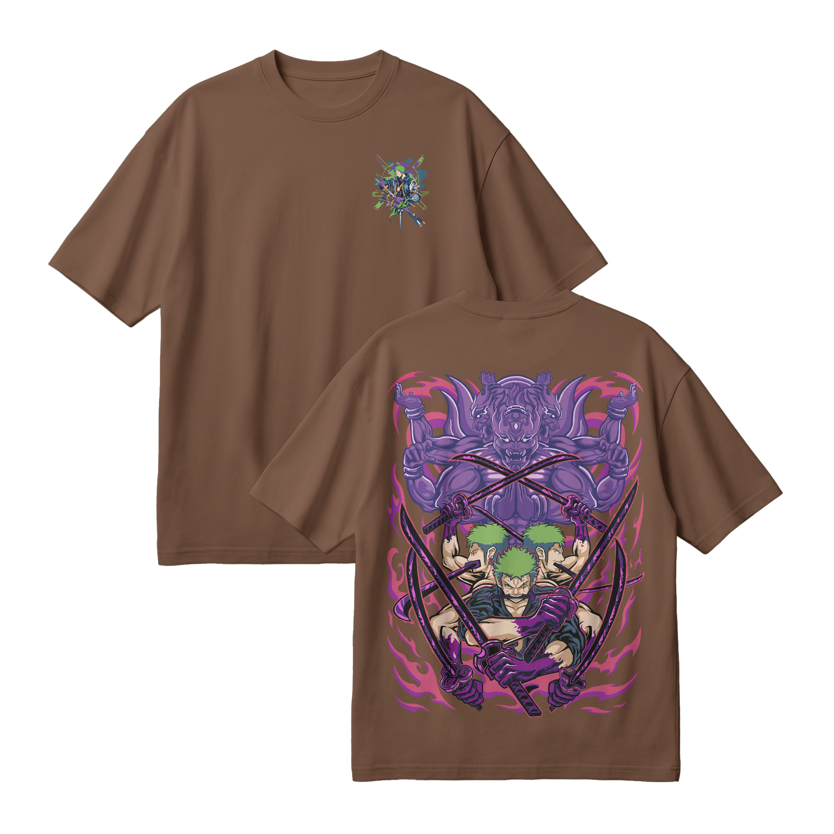 Anime One Piece Roronoa Zoro Oversized T-Shirt - RZM004