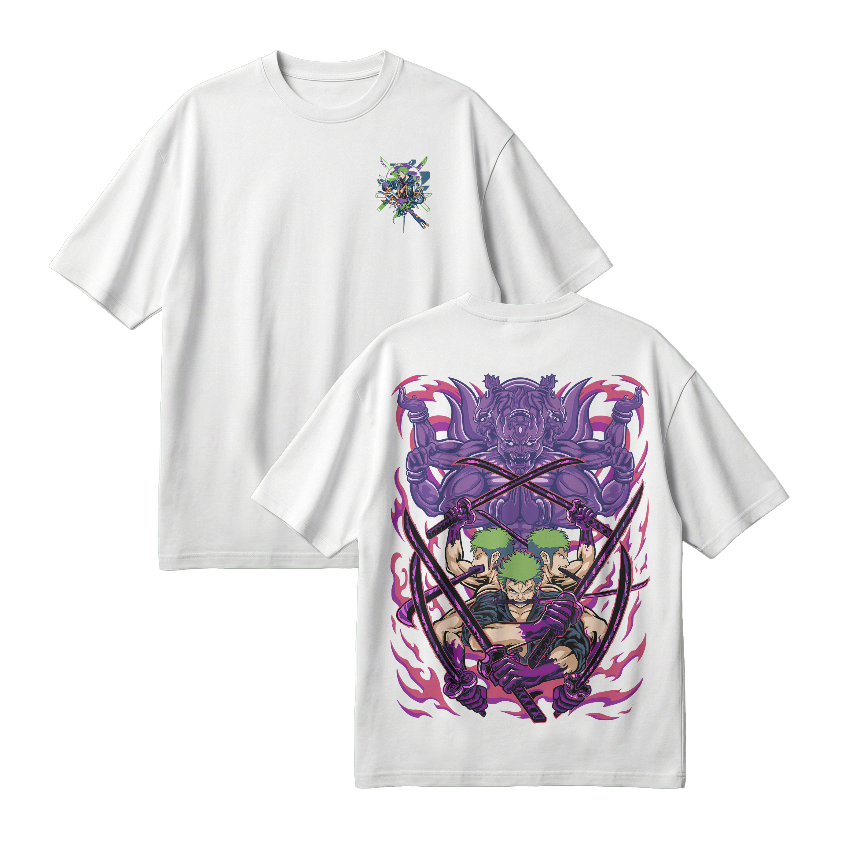 Anime One Piece Roronoa Zoro Oversized T-Shirt - RZM004