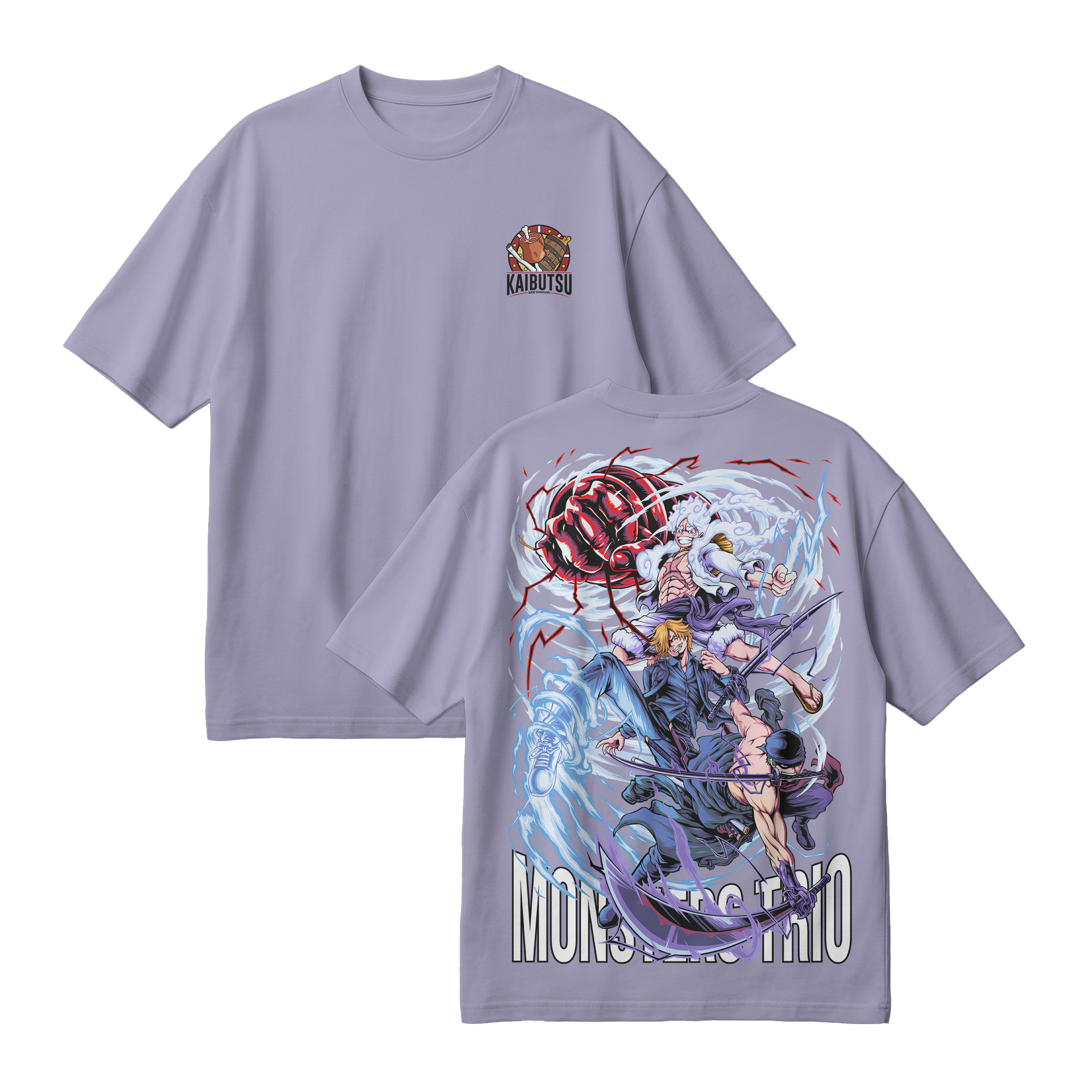Anime One Piece Monster Trio Oversized T-Shirt - RZM009