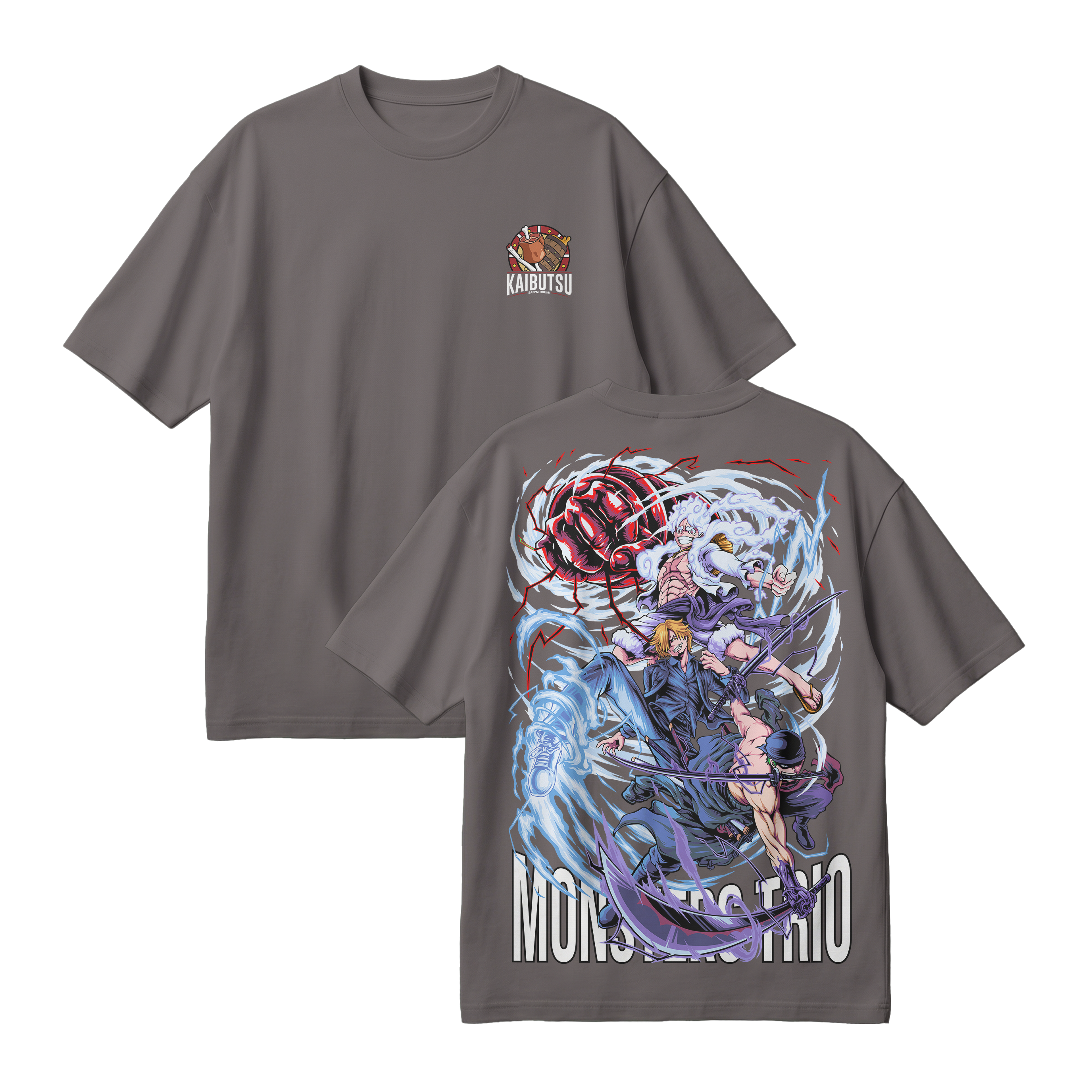 Anime One Piece Monster Trio Oversized T-Shirt - RZM009
