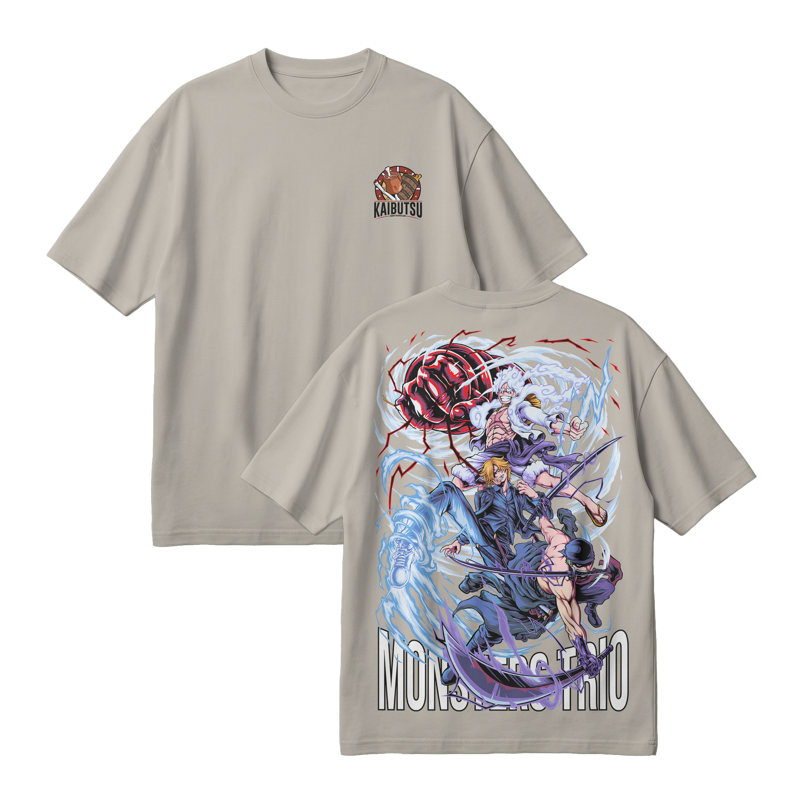 Anime One Piece Monster Trio Oversized T-Shirt - RZM009