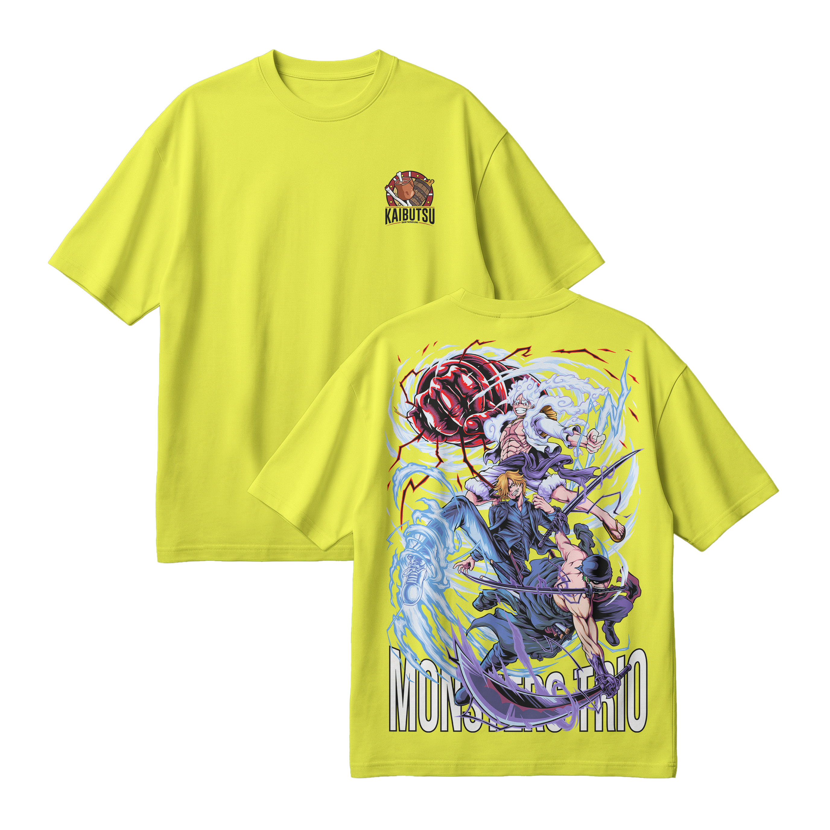 Anime One Piece Monster Trio Oversized T-Shirt - RZM009