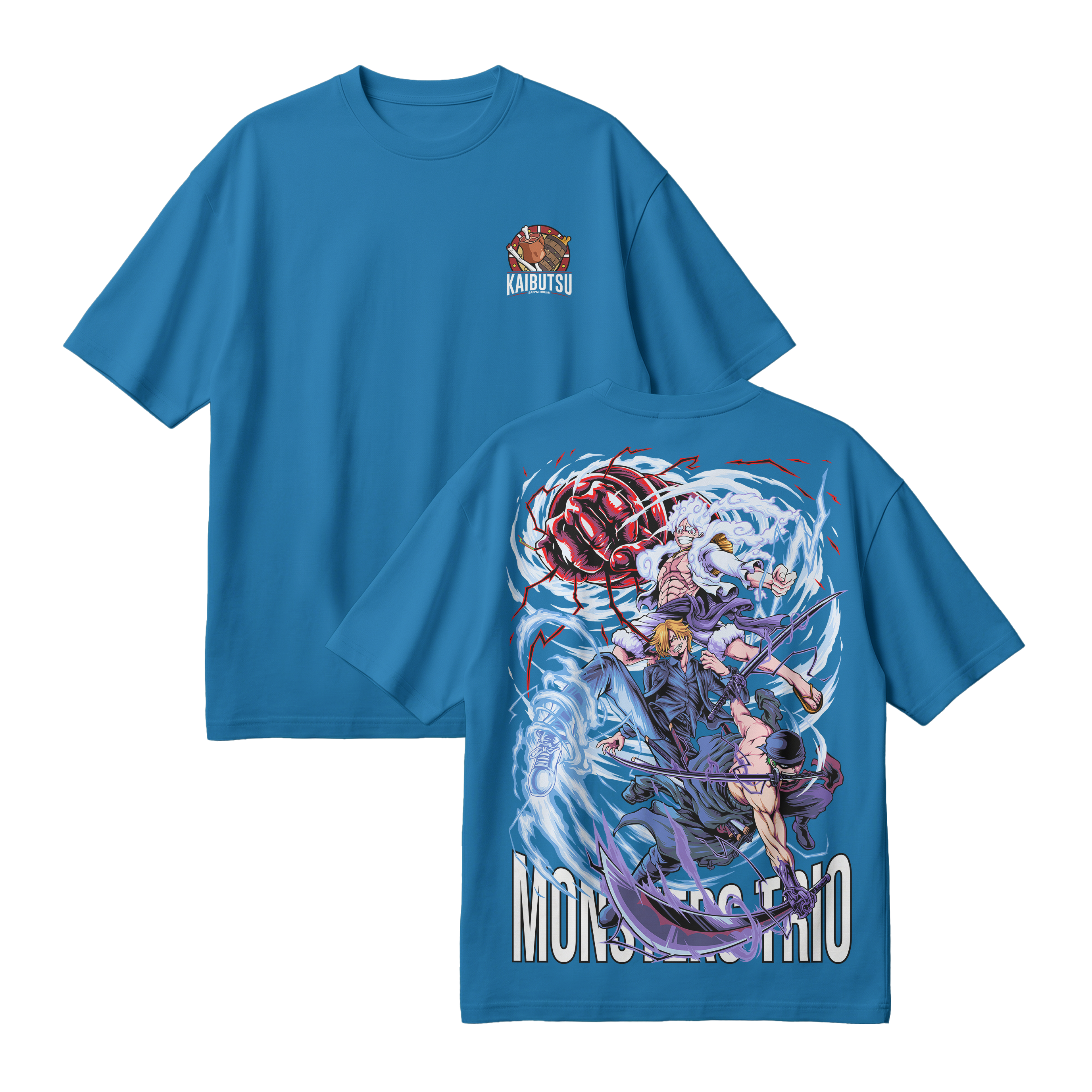 Anime One Piece Monster Trio Oversized T-Shirt - RZM009