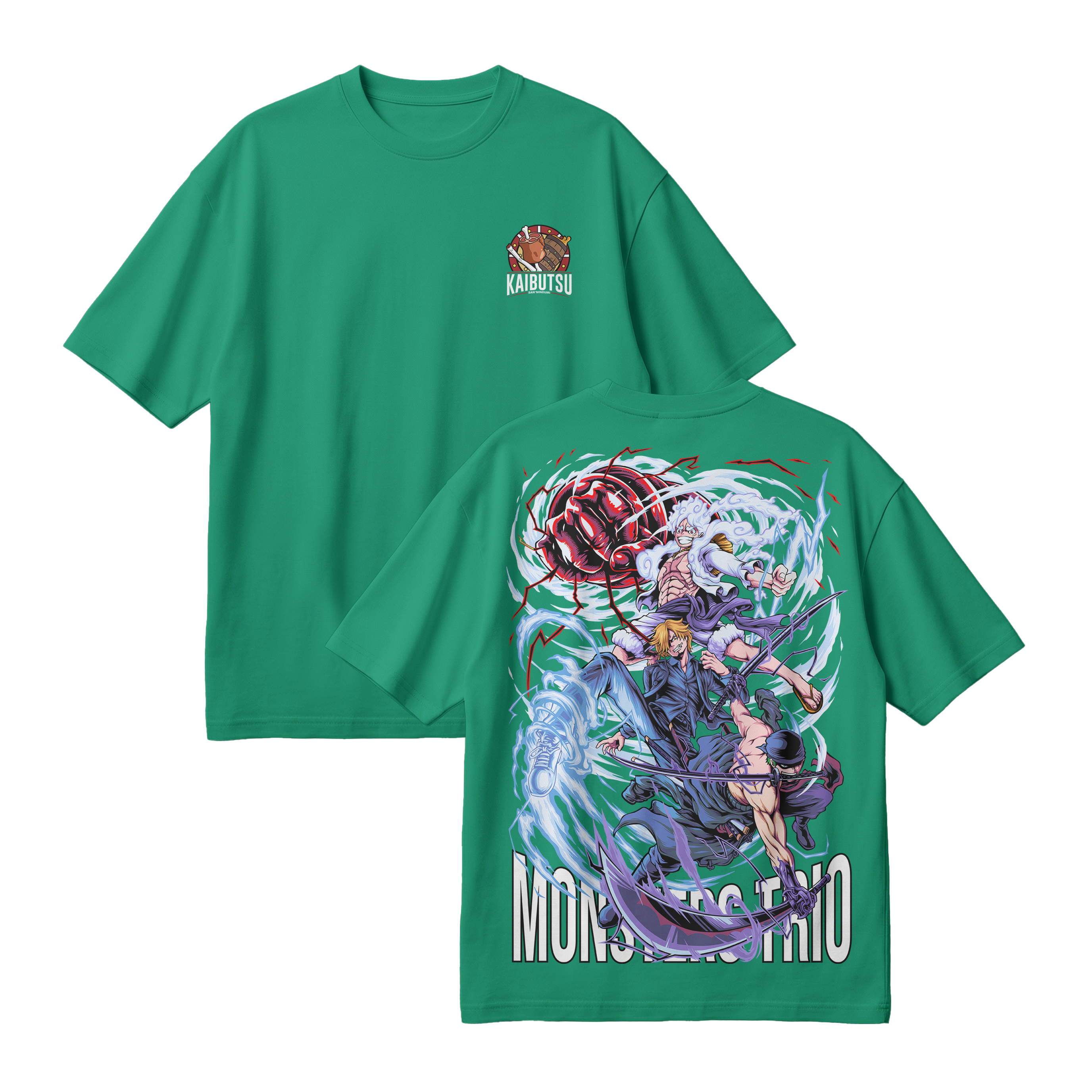 Anime One Piece Monster Trio Oversized T-Shirt - RZM009