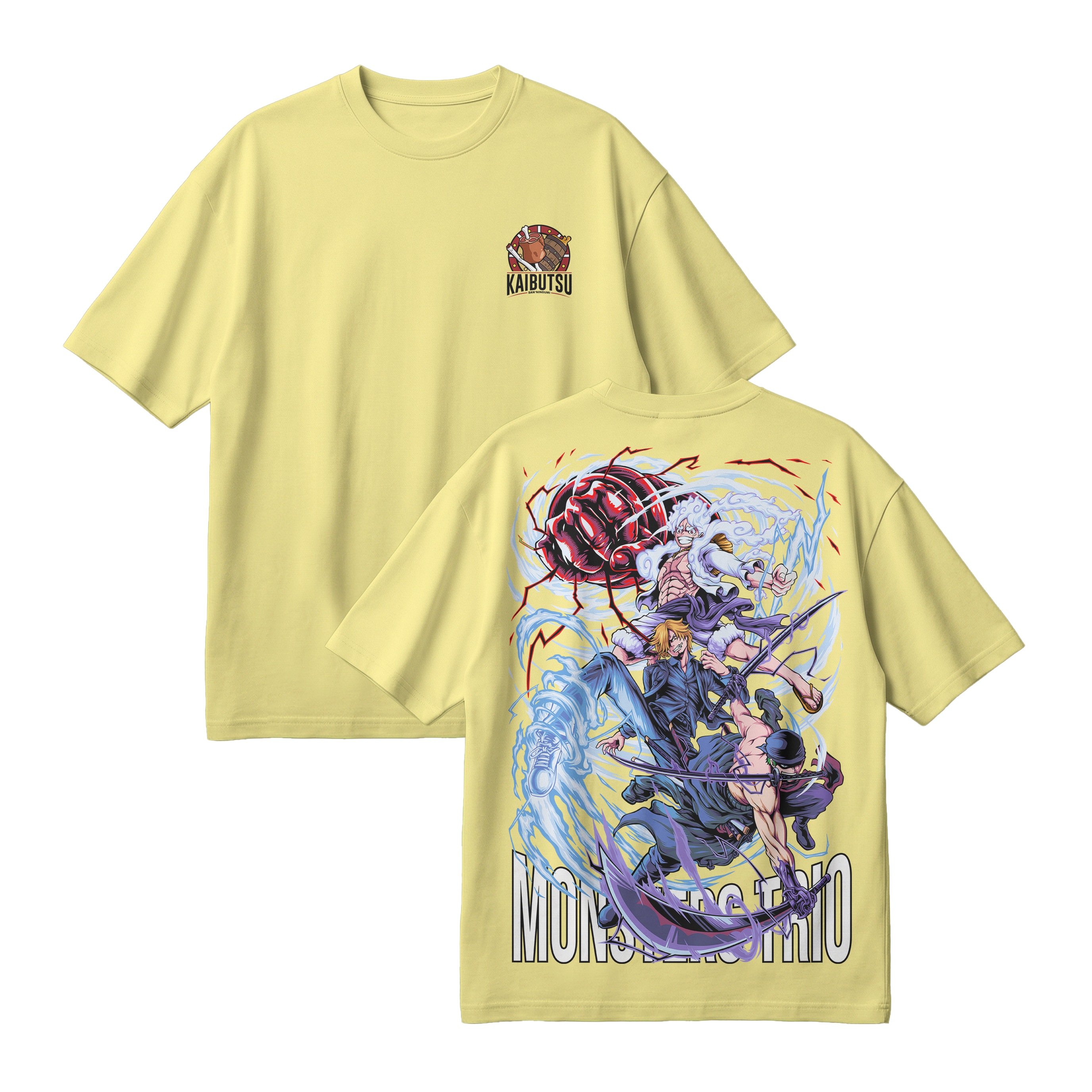Anime One Piece Monster Trio Oversized T-Shirt - RZM009